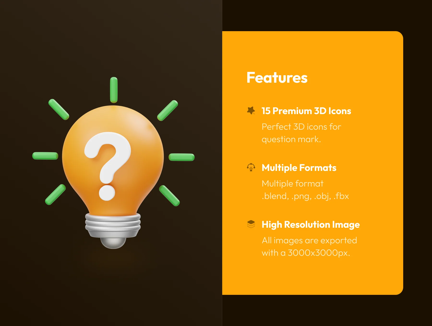 Question Mark 3D Icon 2