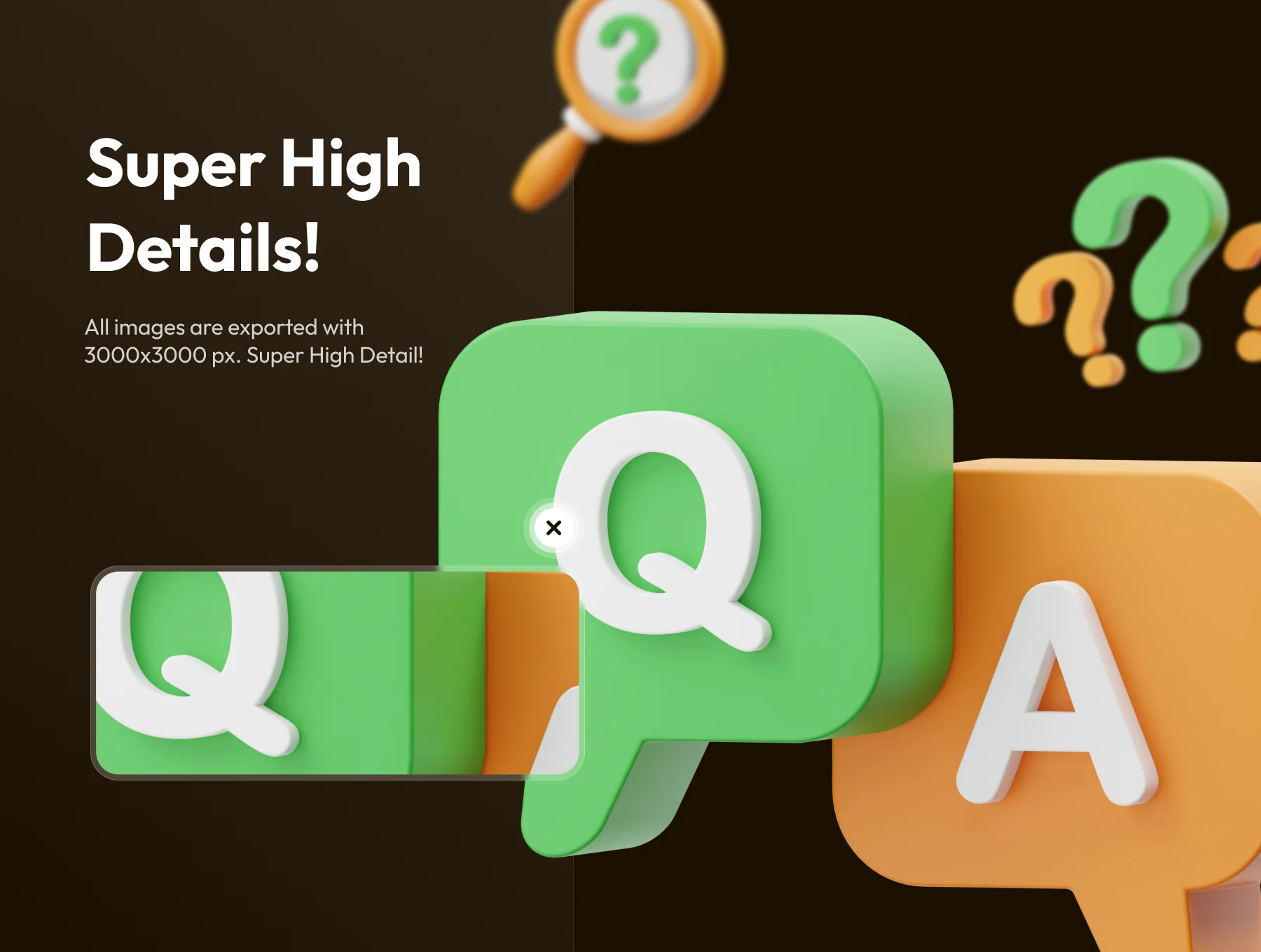 Question Mark 3D Icon 3
