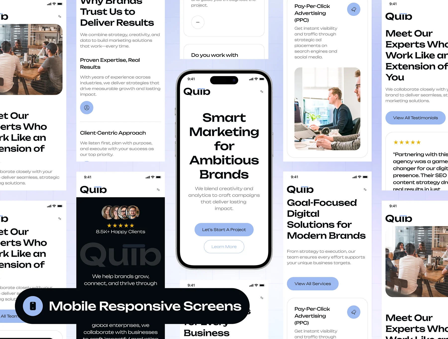 Quib - Marketing Agency Website UI Kit 9