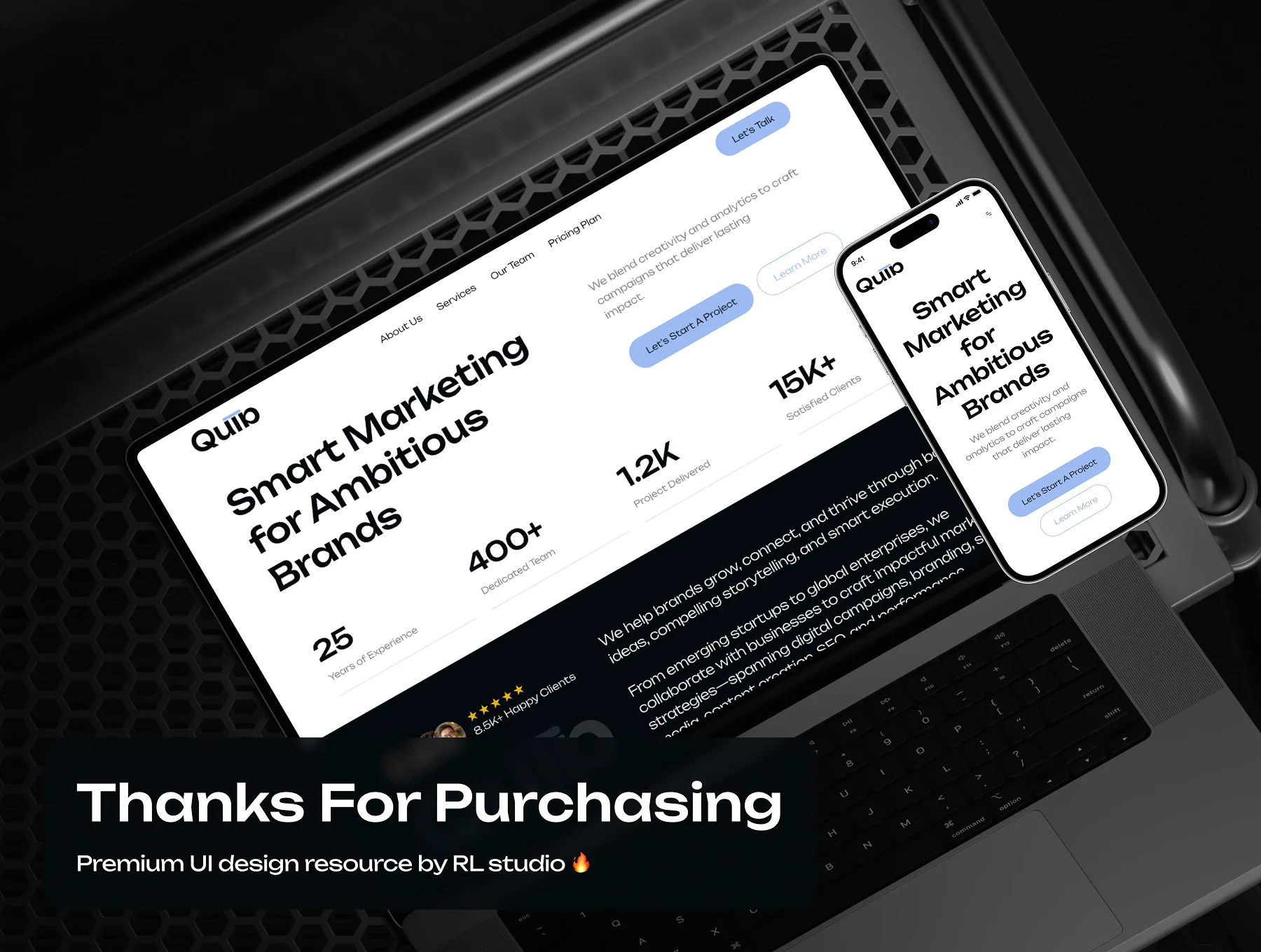 Quib - Marketing Agency Website UI Kit 10