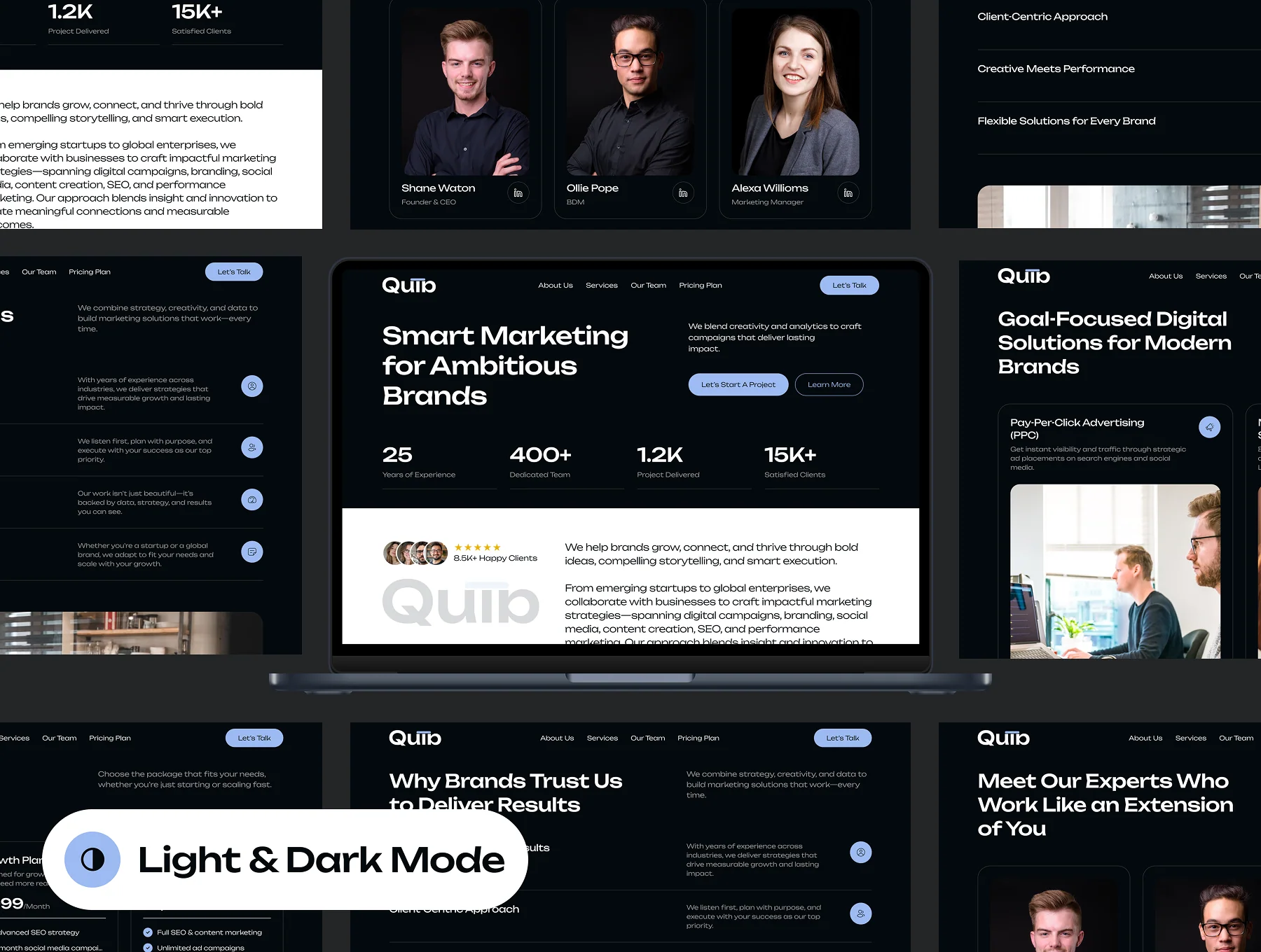 Quib - Marketing Agency Website UI Kit 4