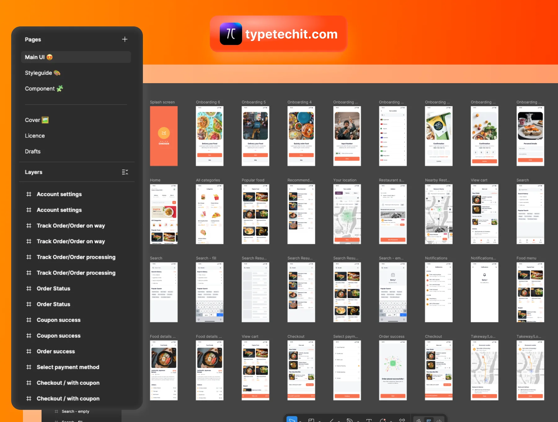 Quick Chicken Food Delivery UI Kit – Restaurant & Ordering App Design 5