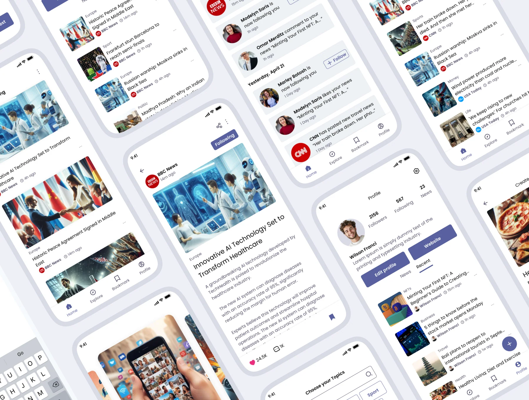 Quick News - A News App UI Kit 6