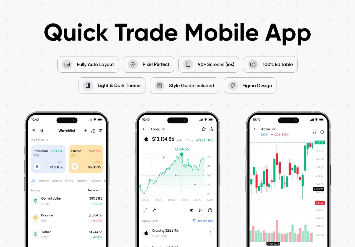 Quick Trading App UI Kit