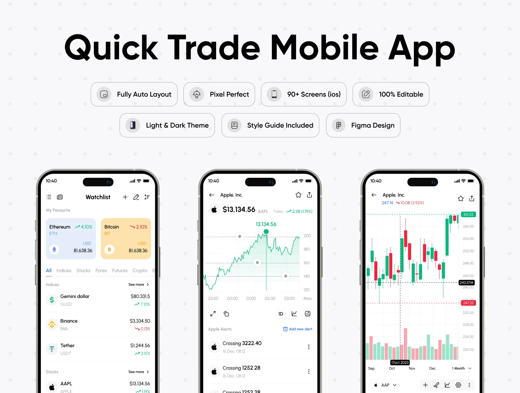 Quick Trading App UI Kit