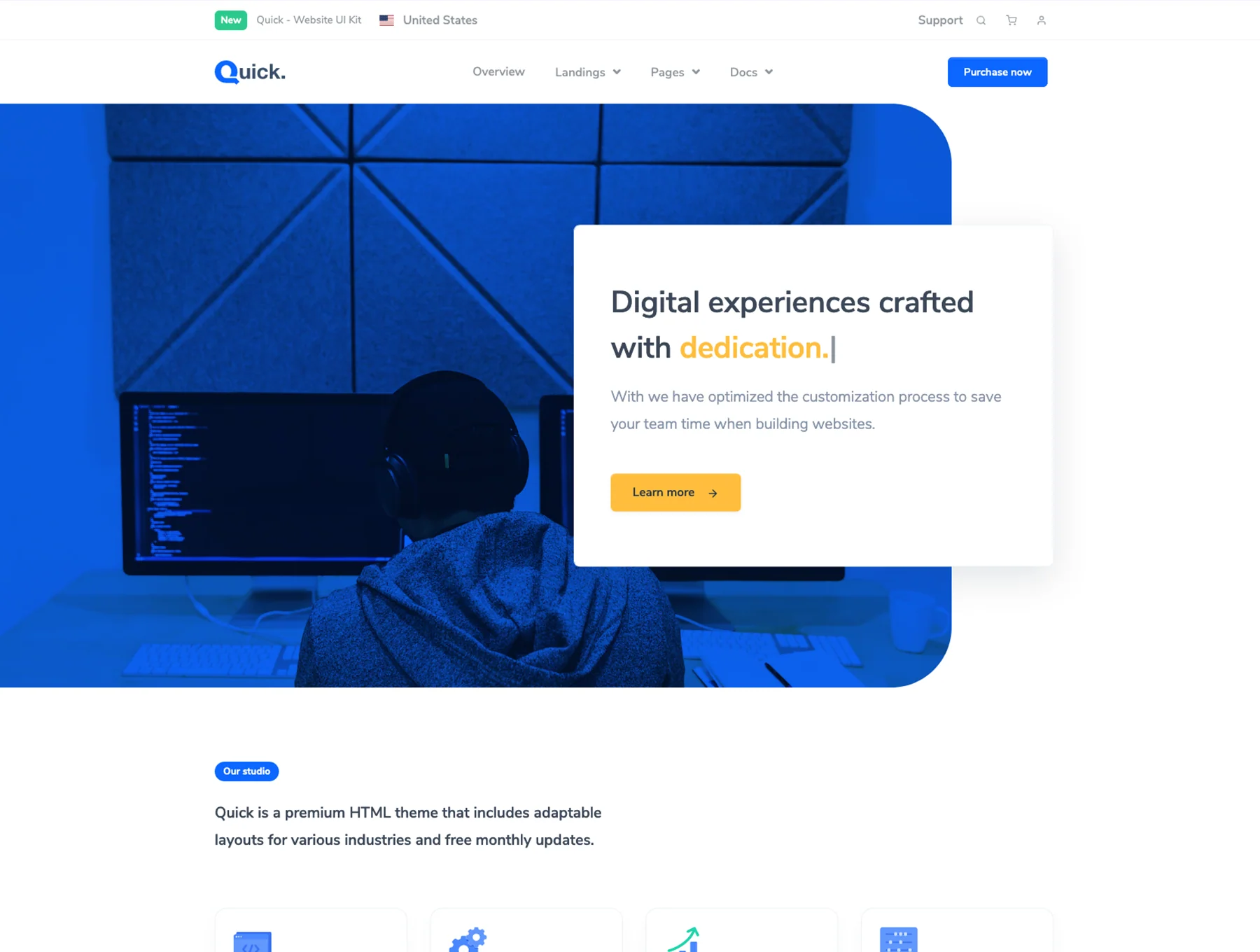 Quick - Website UI Kit 3
