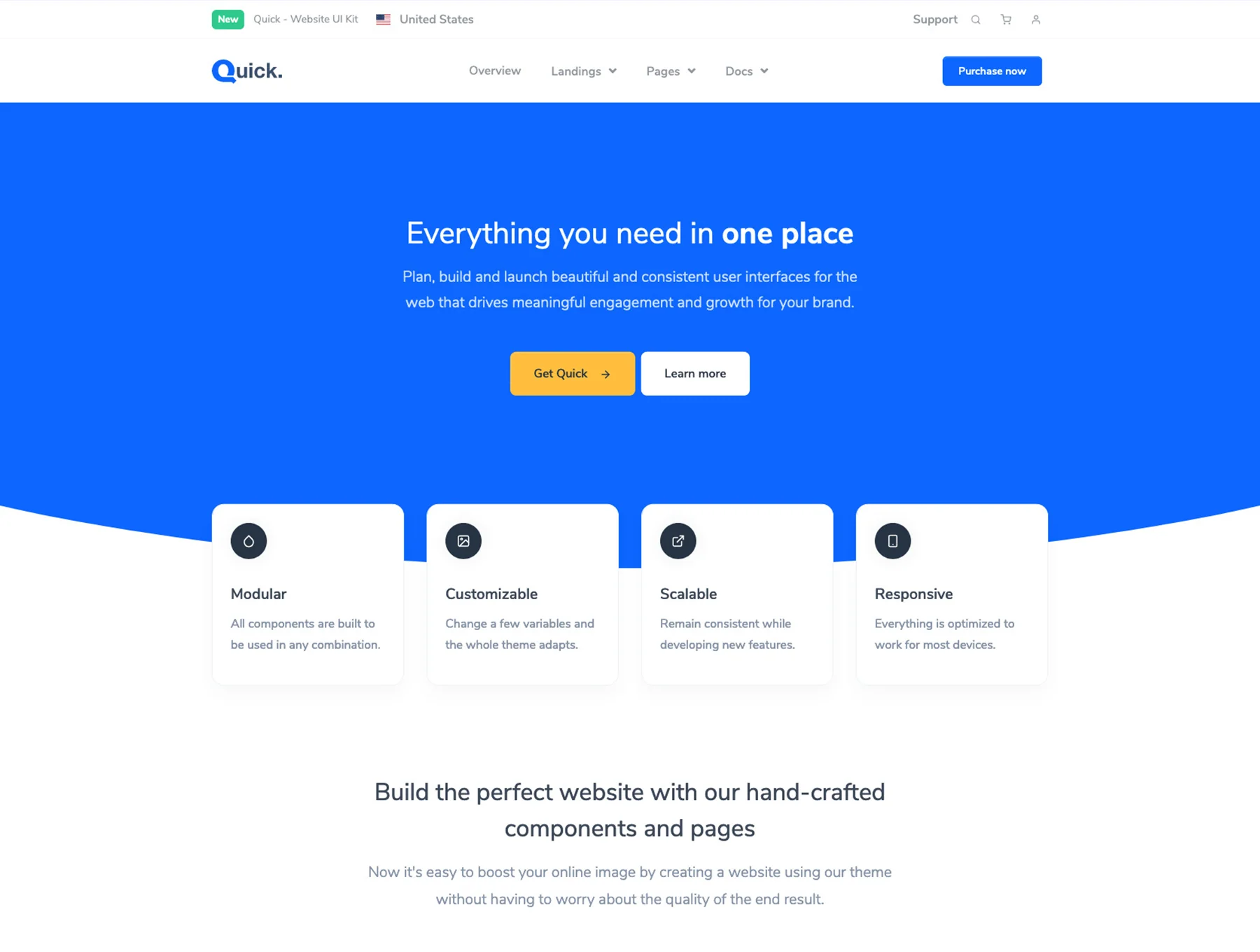 Quick - Website UI Kit 4