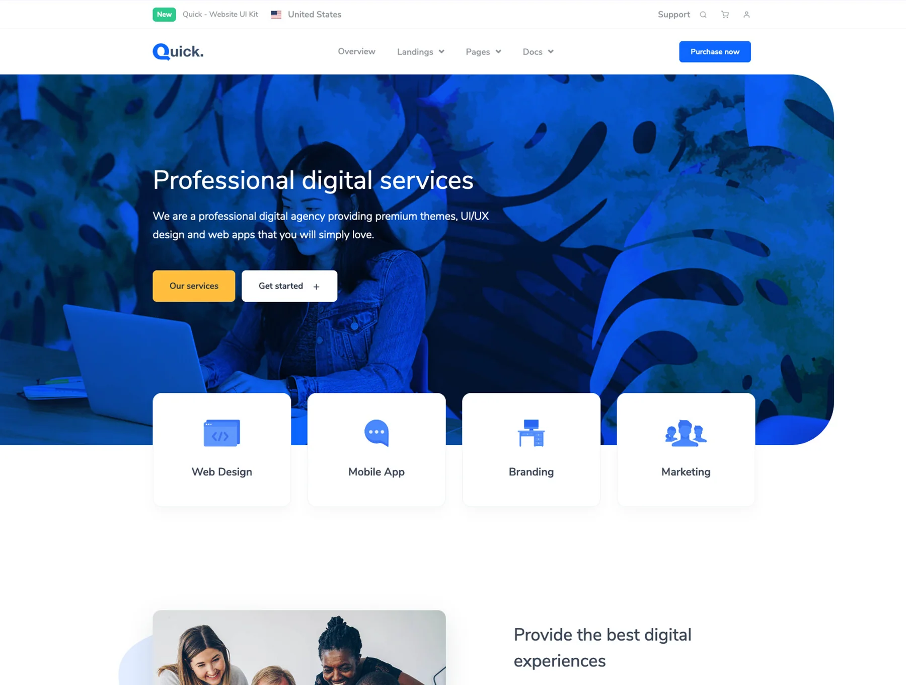 Quick - Website UI Kit 5