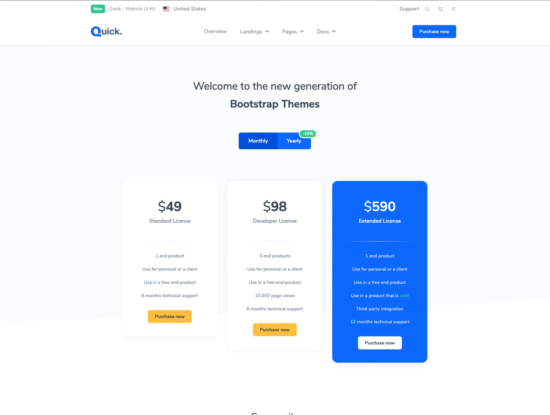 Quick - Website UI Kit 6