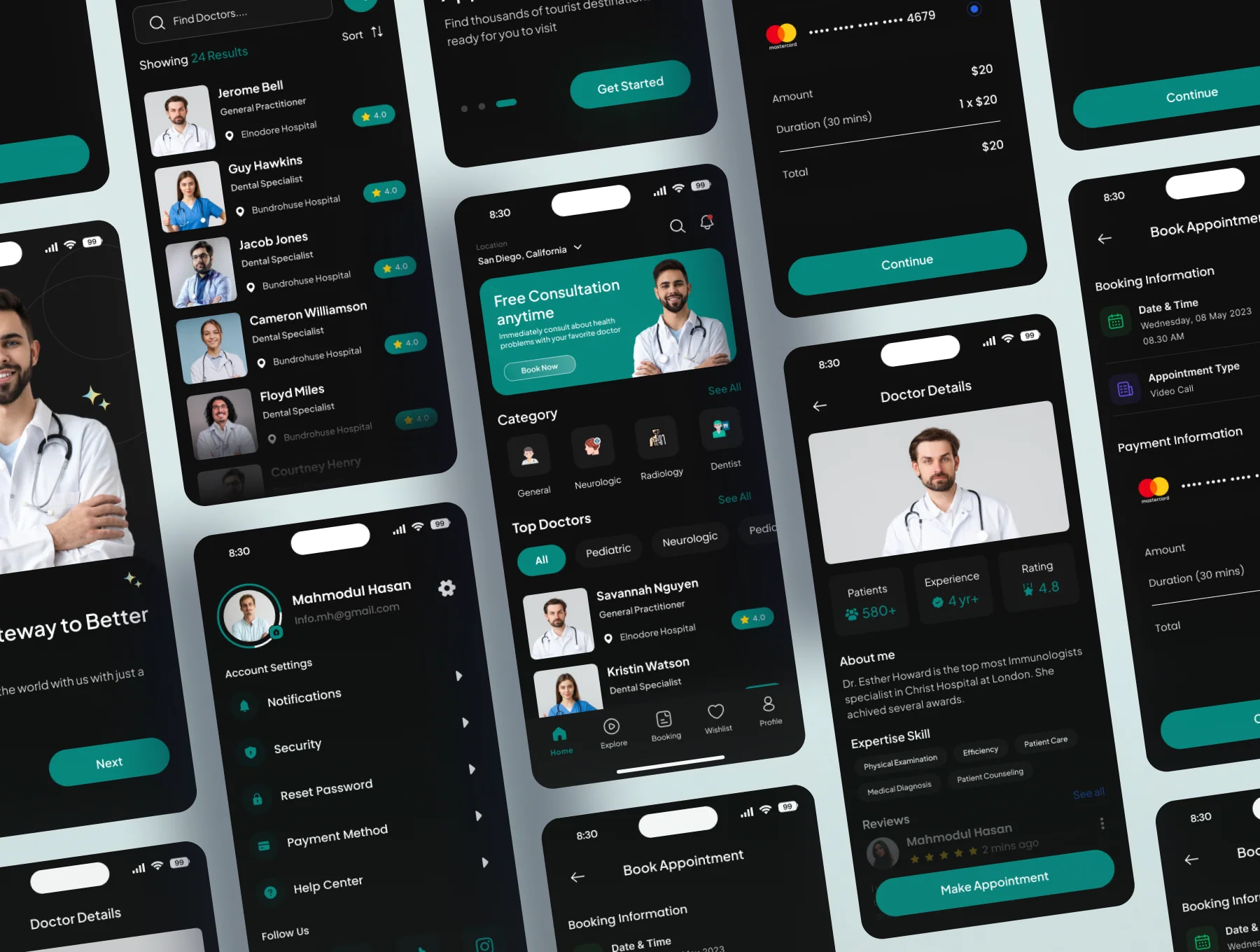 QuickCare  - Medical  App Light & Dark 5