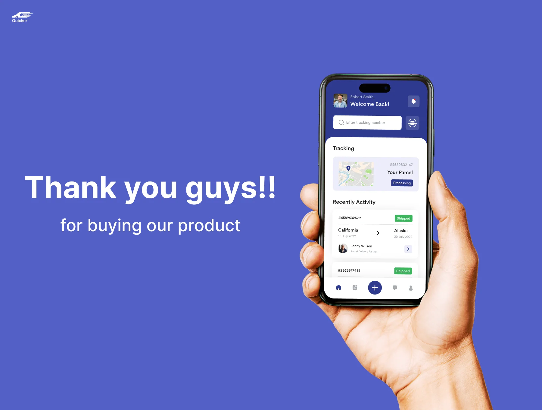 Quicker - Courier Service App UI Kit 6