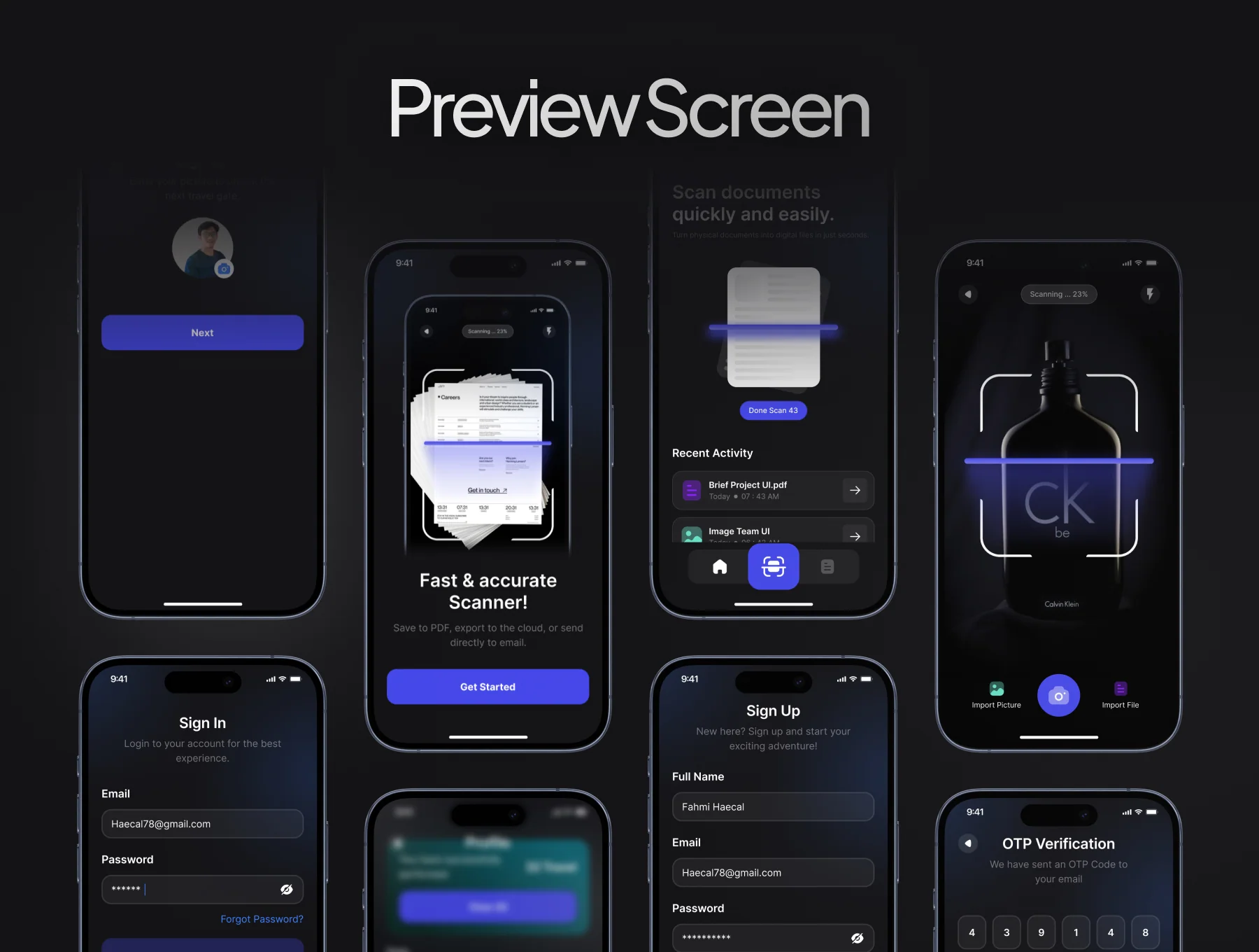 QuickScan - Phone Scanner Mobile App UI Kit 5