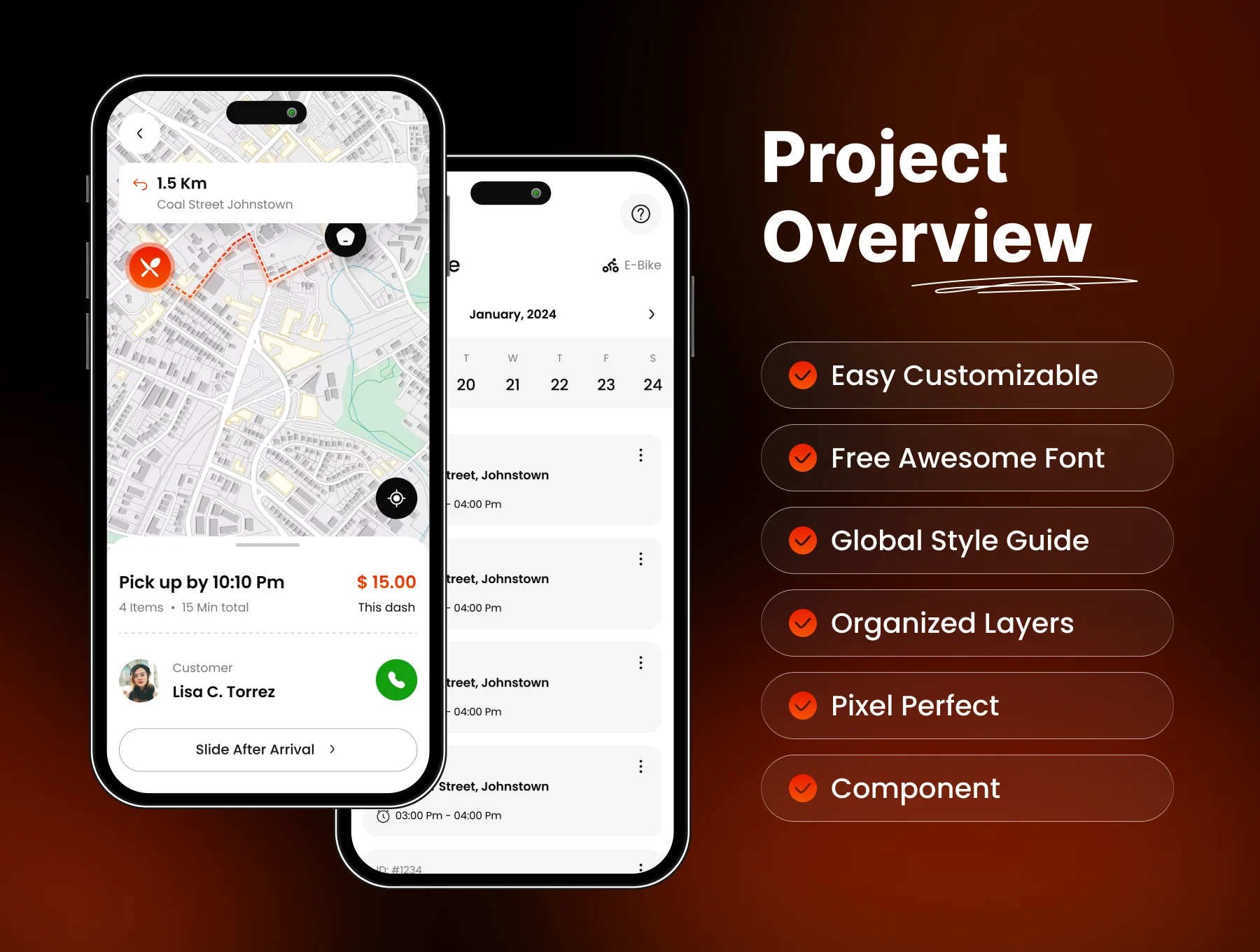 QuickServe Food Delivery Driver UI Kit 2