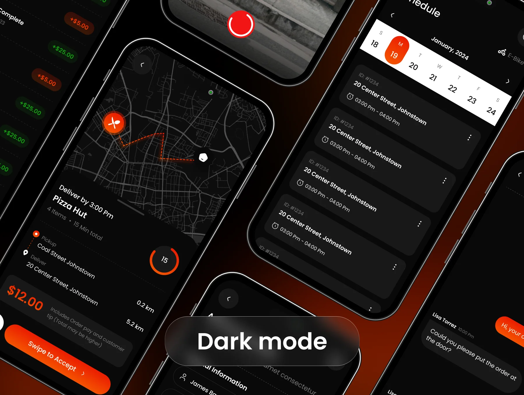 QuickServe Food Delivery Driver UI Kit 3