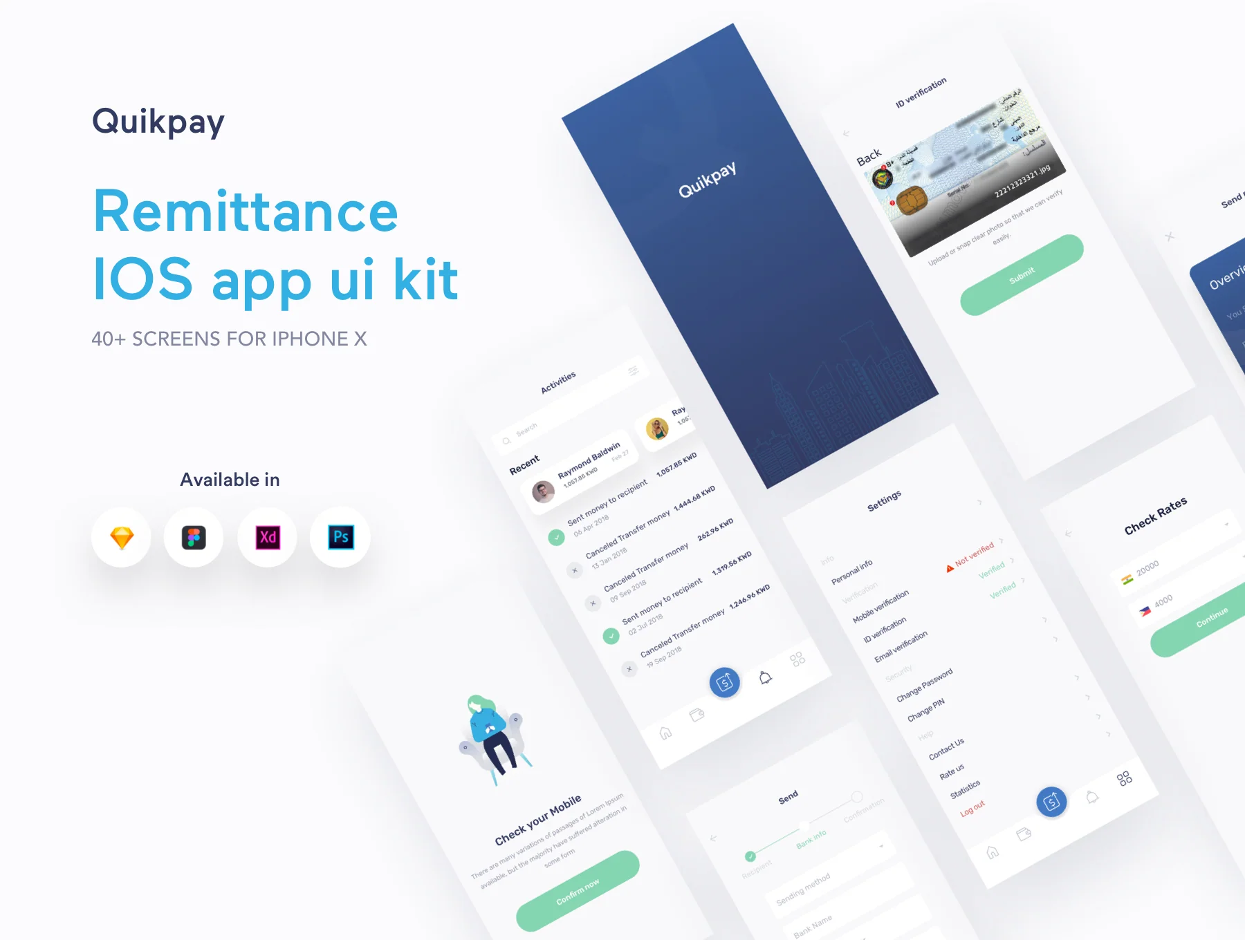 Quikpay Remittance IOS app ui kit