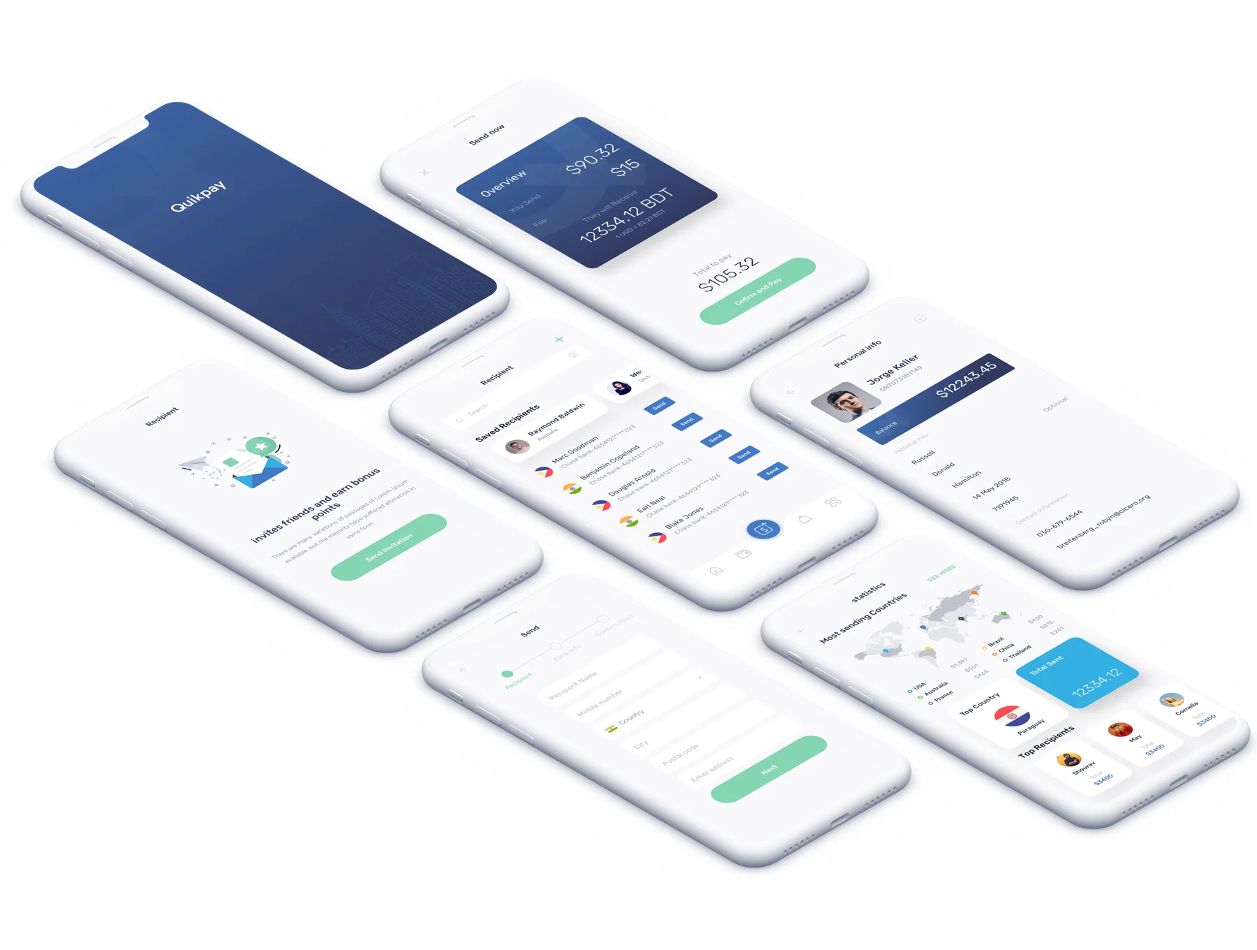 Quikpay Remittance IOS app ui kit 5