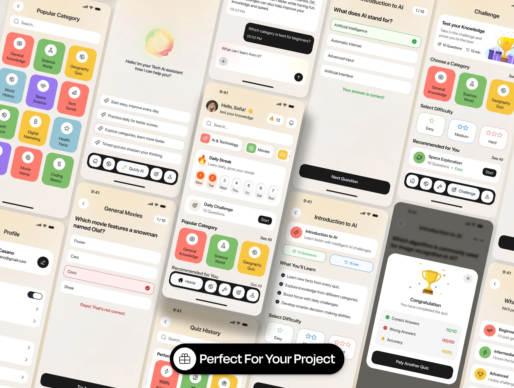 Quizify App UI Kit 3