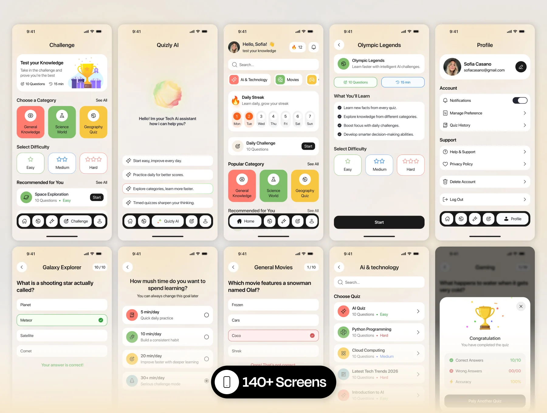 Quizify App UI Kit 4