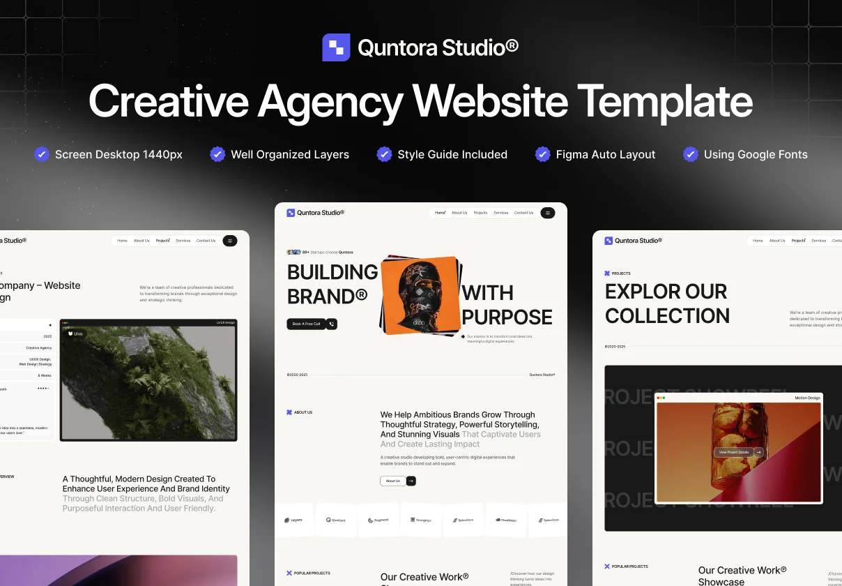 Quntora - Creative Agency Website Template