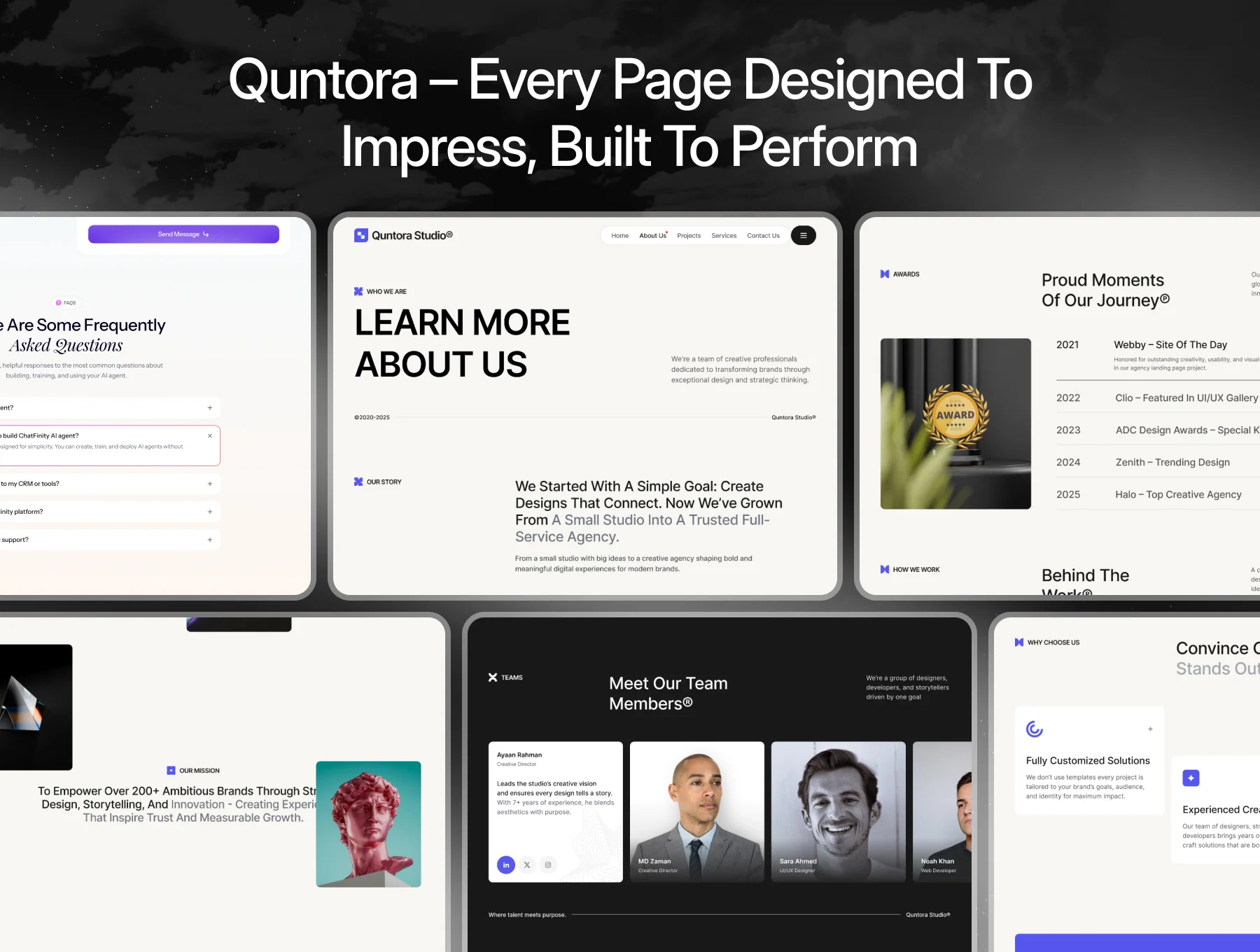 Quntora - Creative Agency Website Template 5