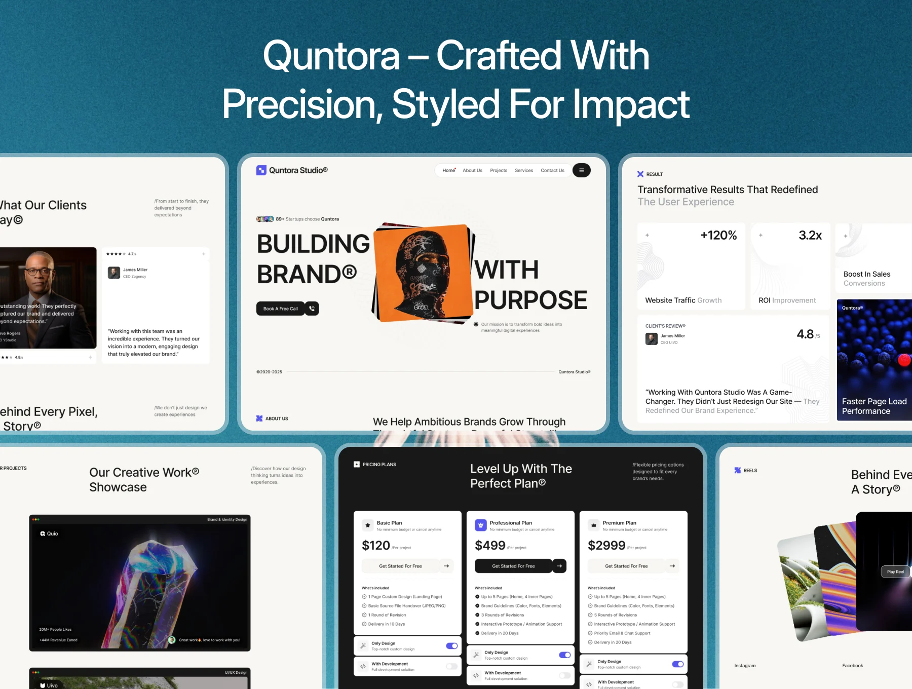 Quntora - Framer & Figma Creative Agency Website Template 4