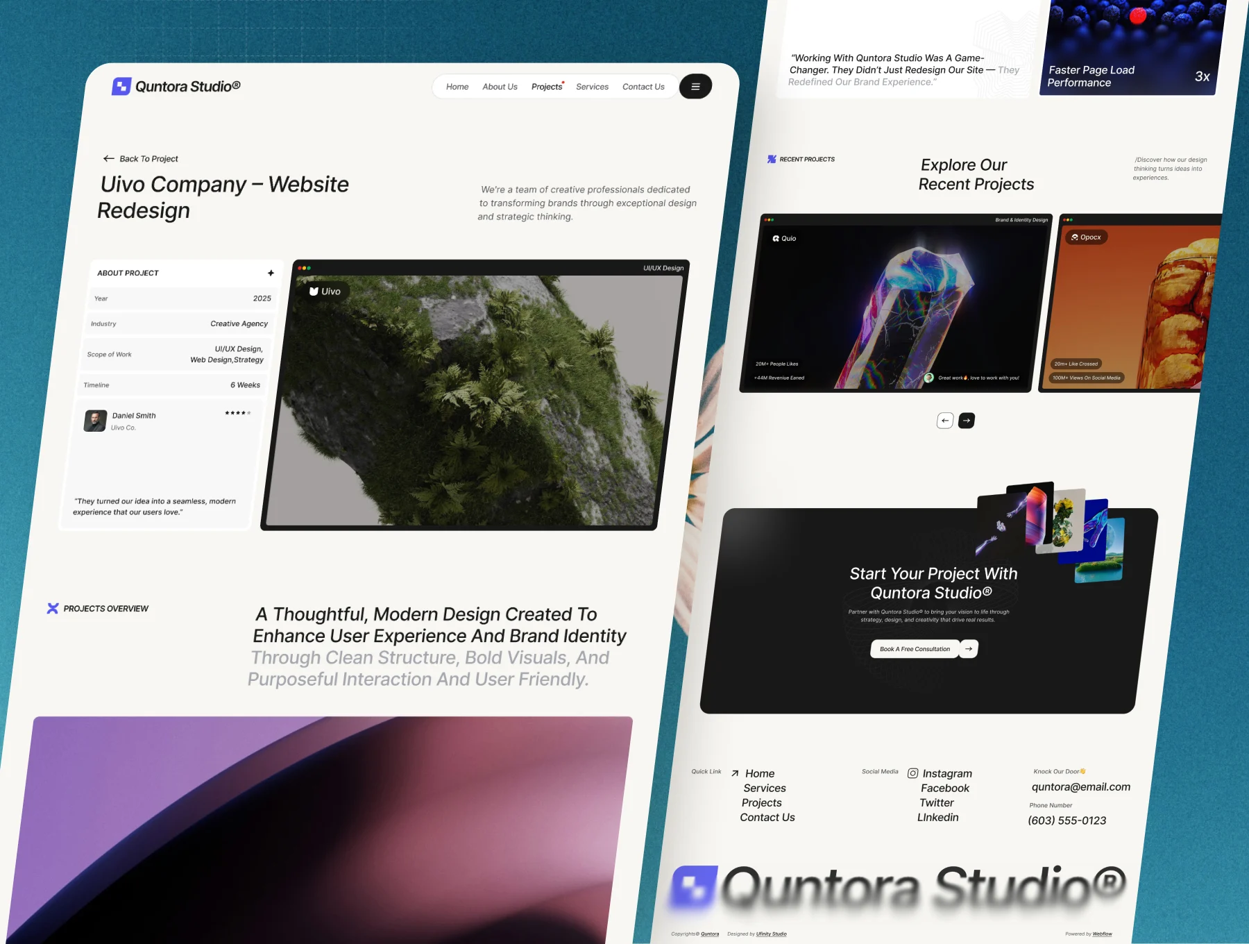 Quntora - Framer & Figma Creative Agency Website Template 5
