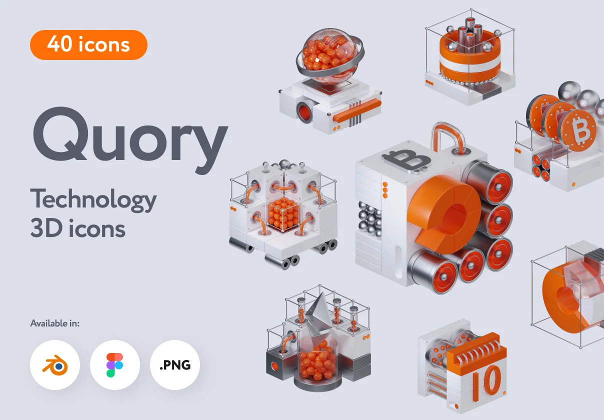 Quory Technology 3D Icons
