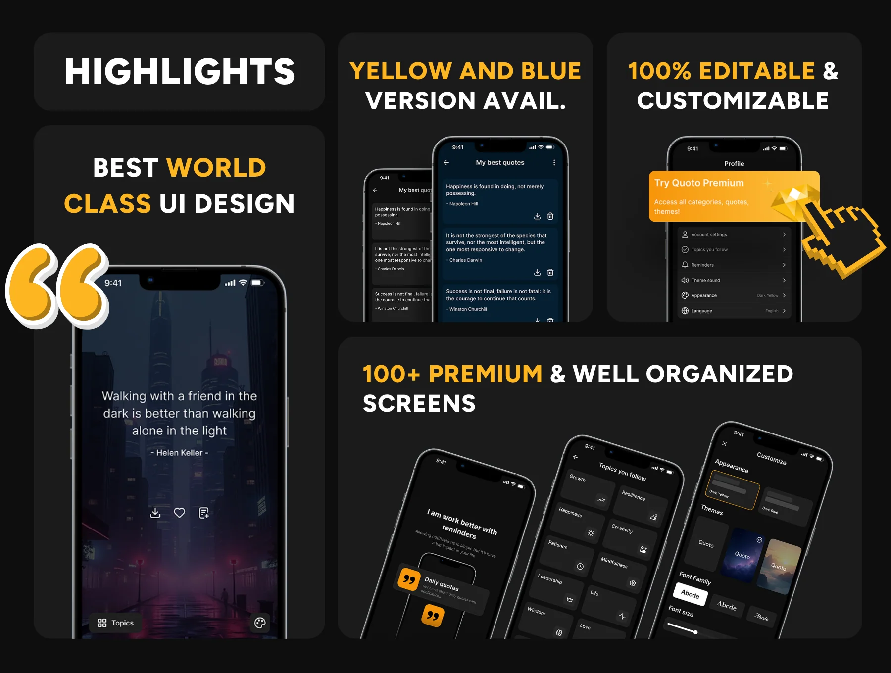 Quoto - Daily Quotes App Ui Kit 2