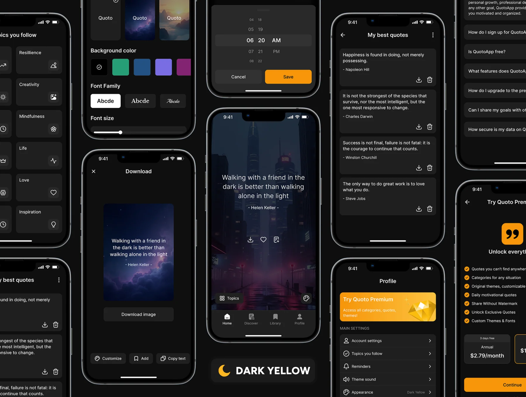 Quoto - Daily Quotes App Ui Kit 6