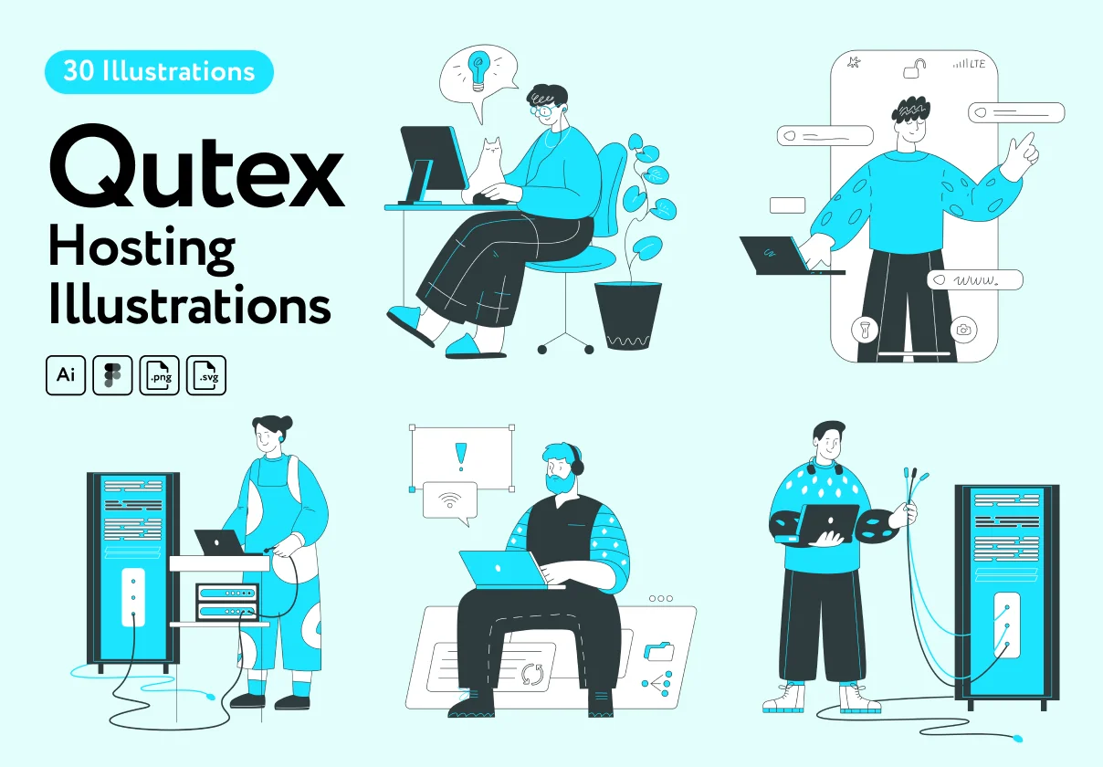 Qutex Hosting Illustrations