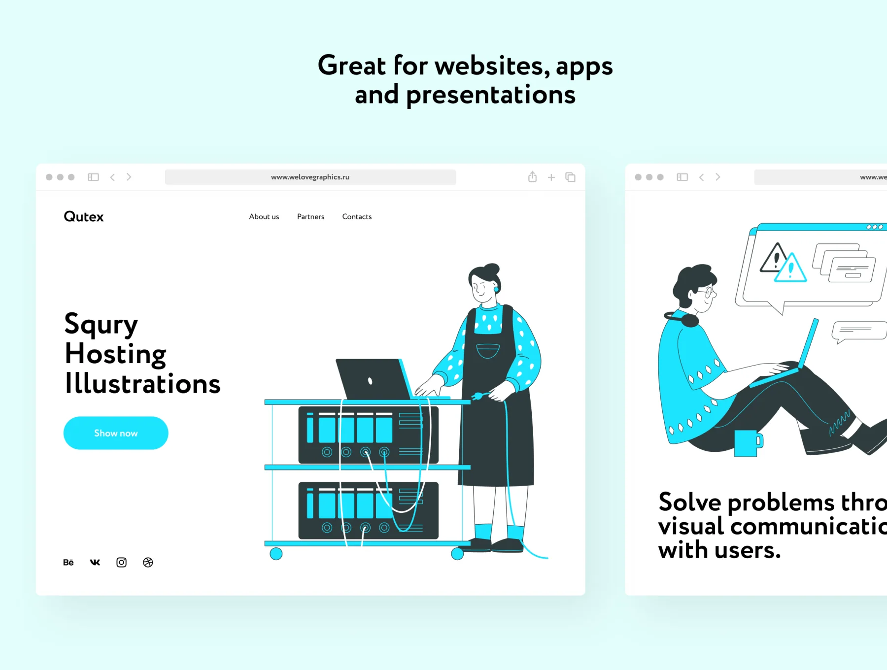Qutex Hosting Illustrations 4