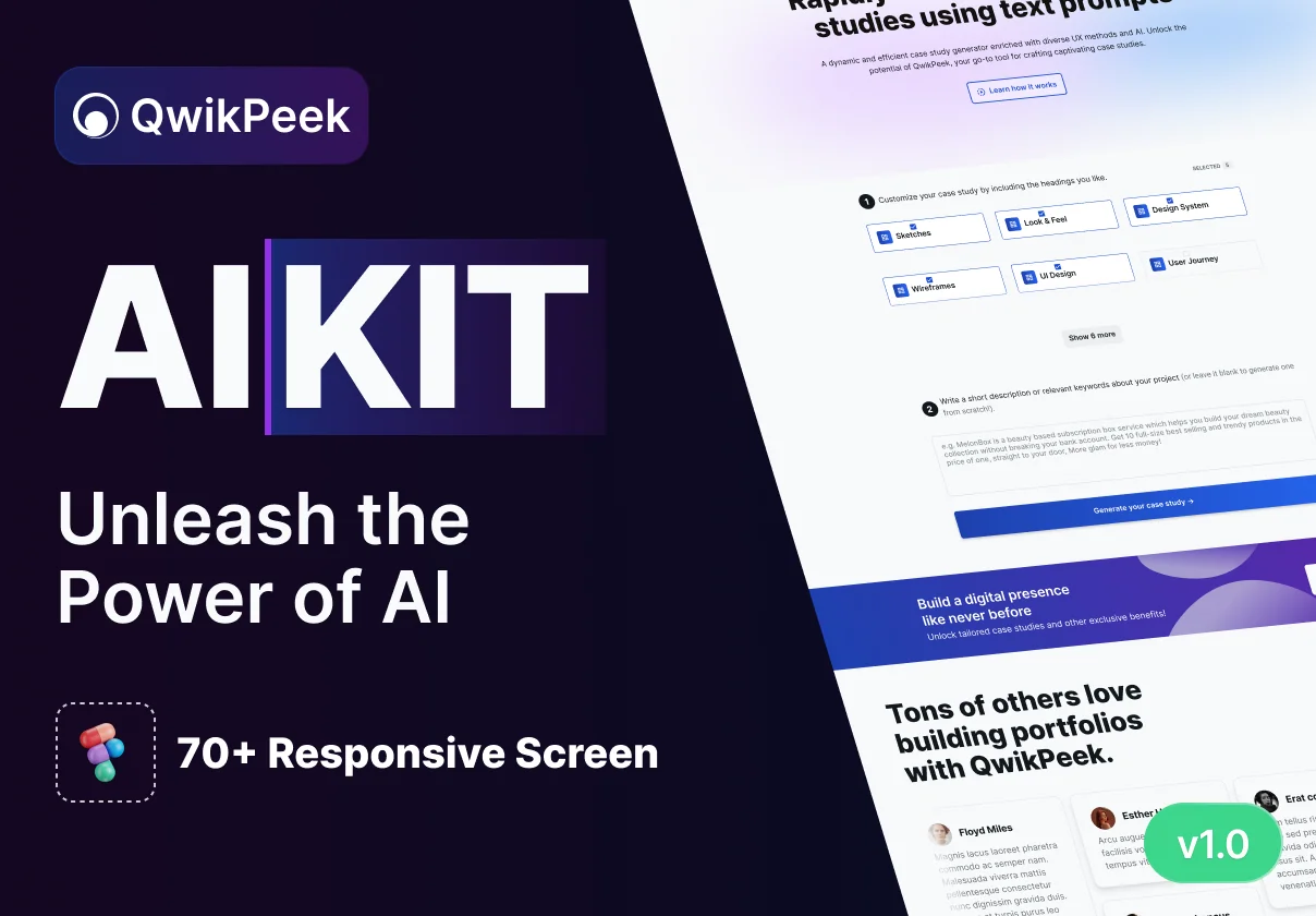 QwikPeek - AI Web & Mobile App UI Kit