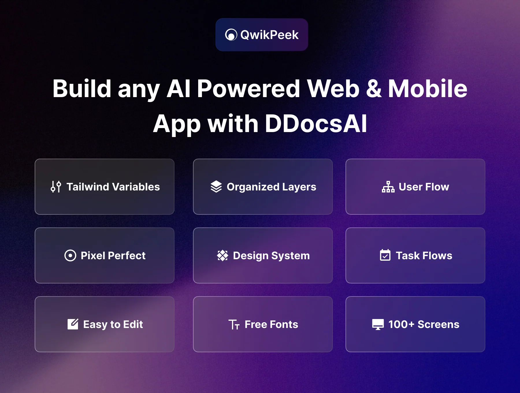 QwikPeek - AI Web & Mobile App UI Kit 2