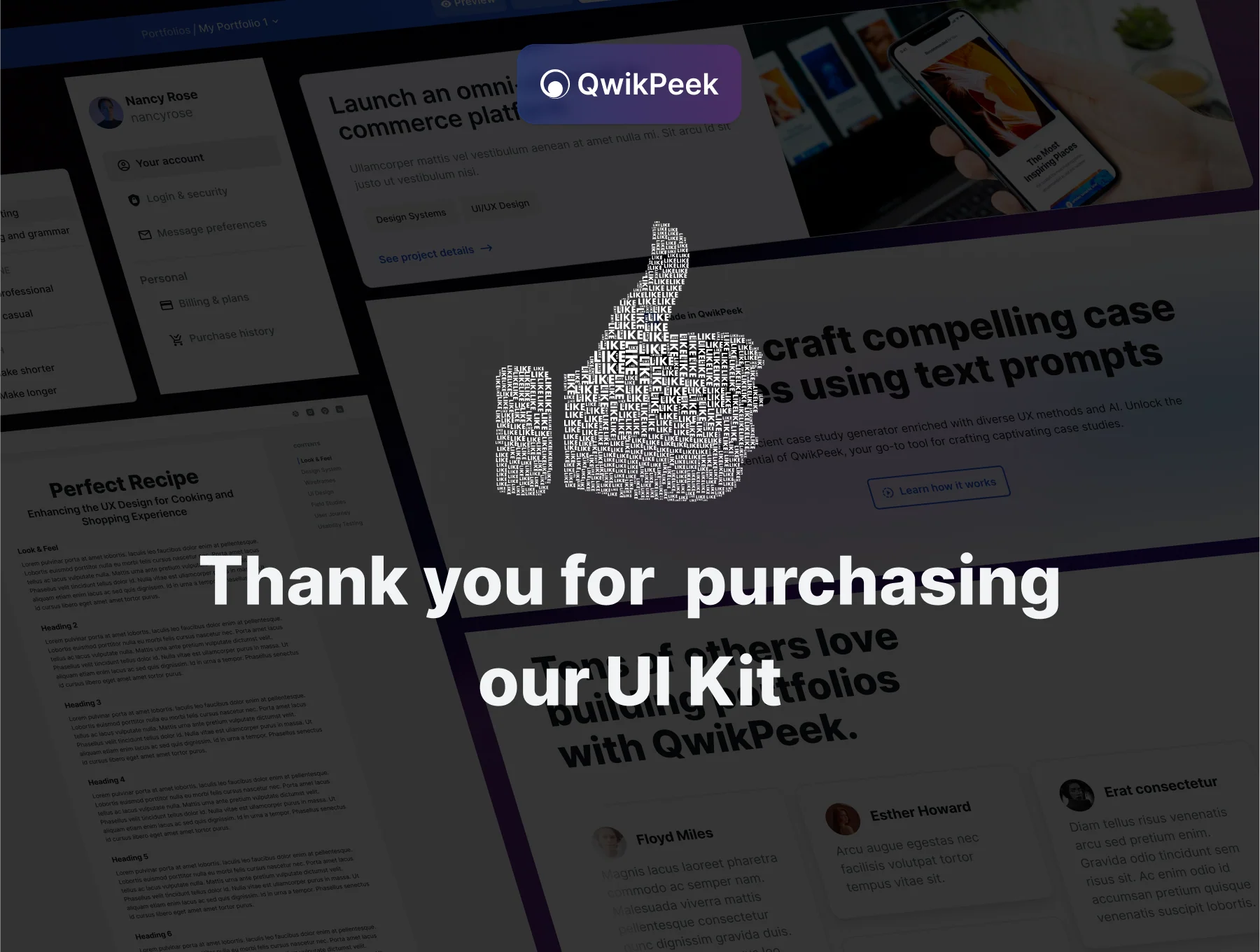 QwikPeek - AI Web & Mobile App UI Kit 8