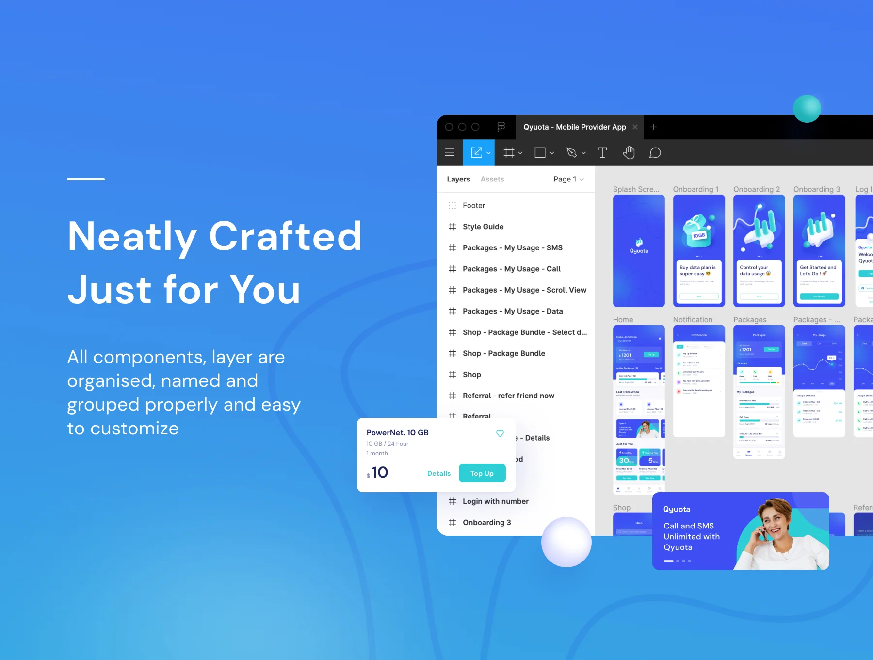 Qyuota Mobile Provider App UI Kit 4