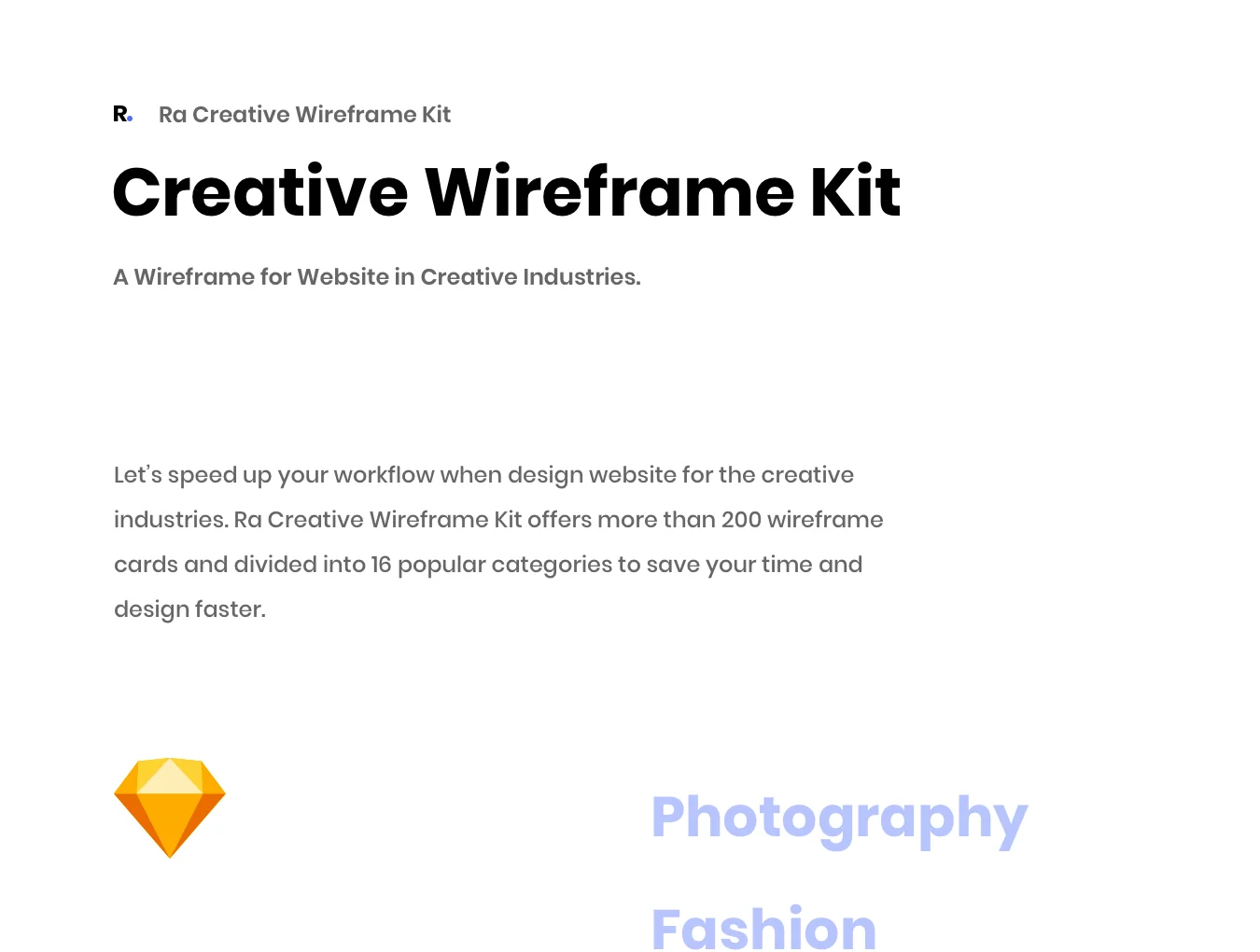 Ra Creative Wireframe Kit