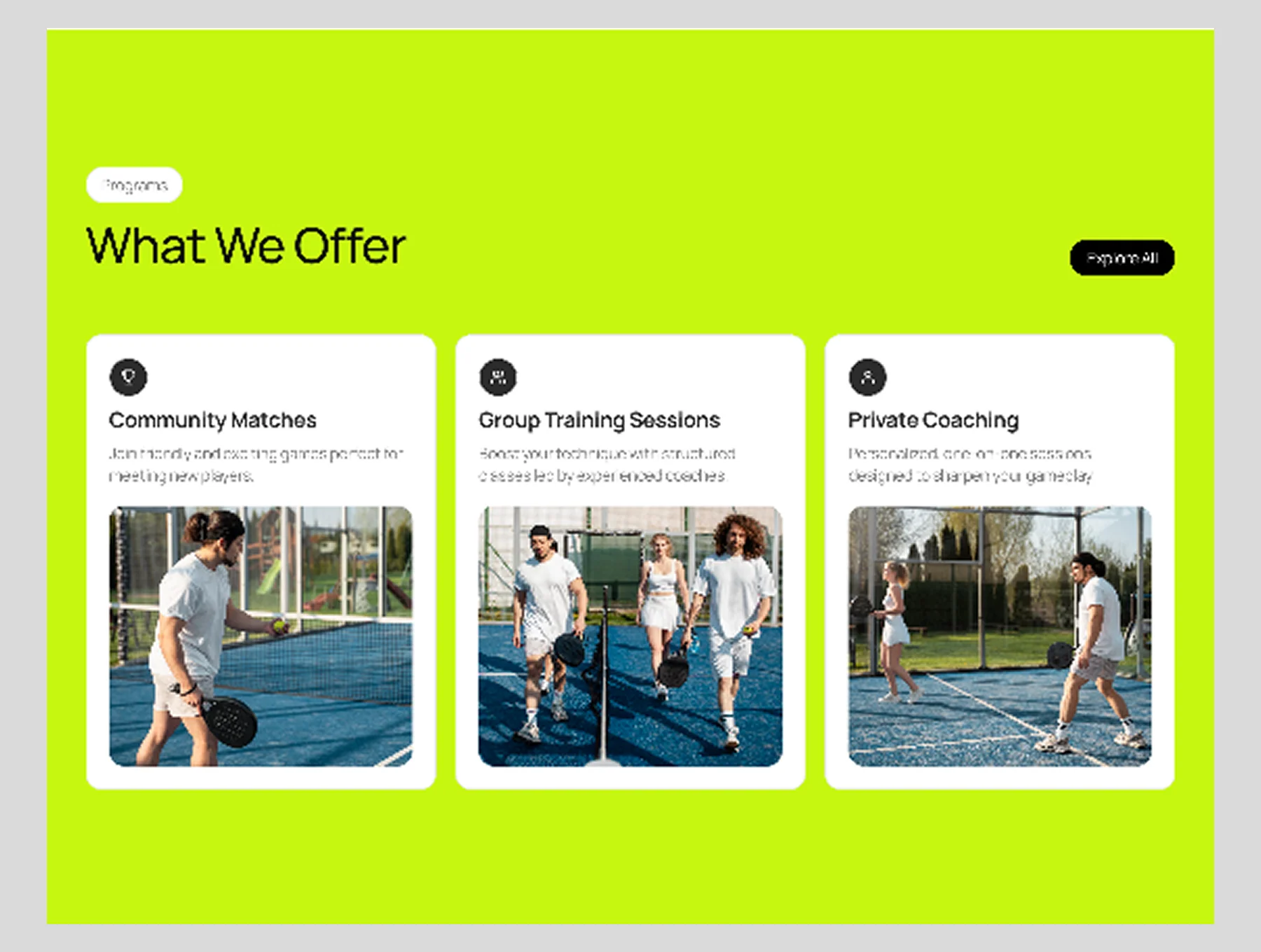 Racketon - Sports Framer Template 4