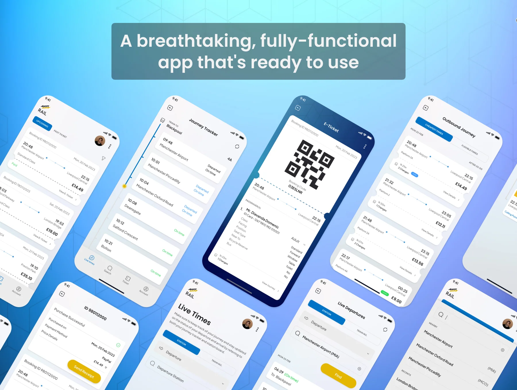 Rail - Train Travel App UI Kit 3