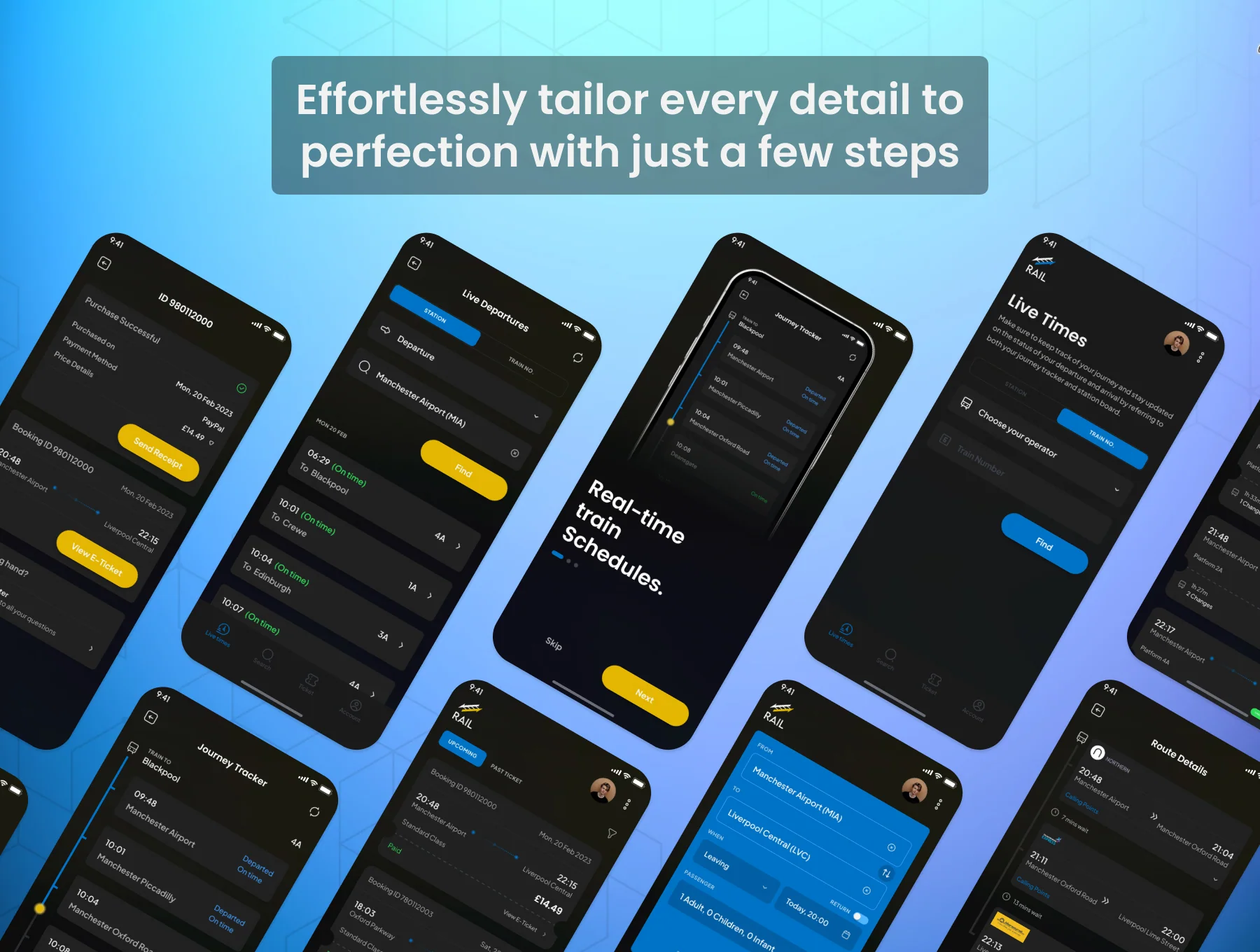 Rail - Train Travel App UI Kit 4