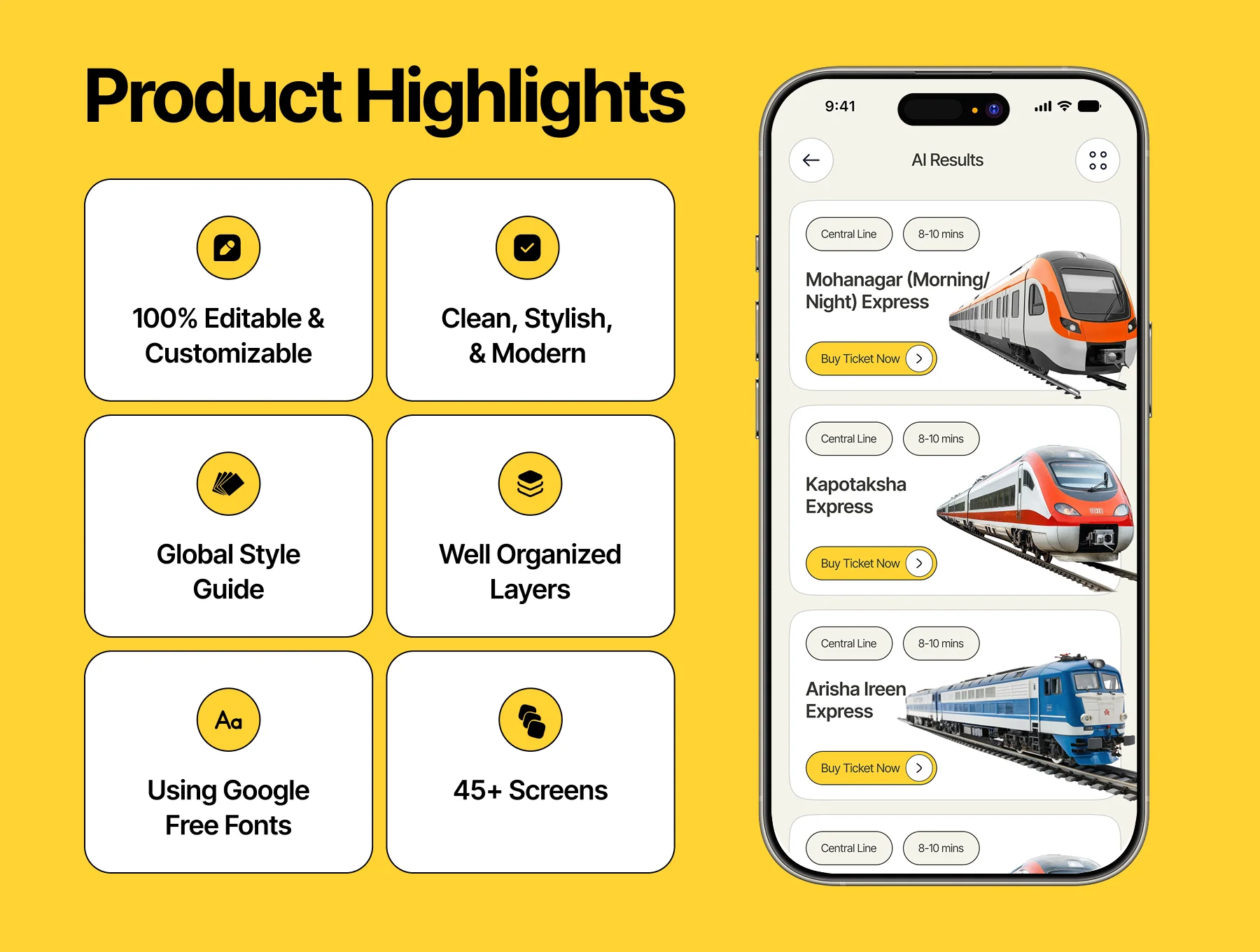RailGo - AI Train Ticket Mobile App UI Kit 2