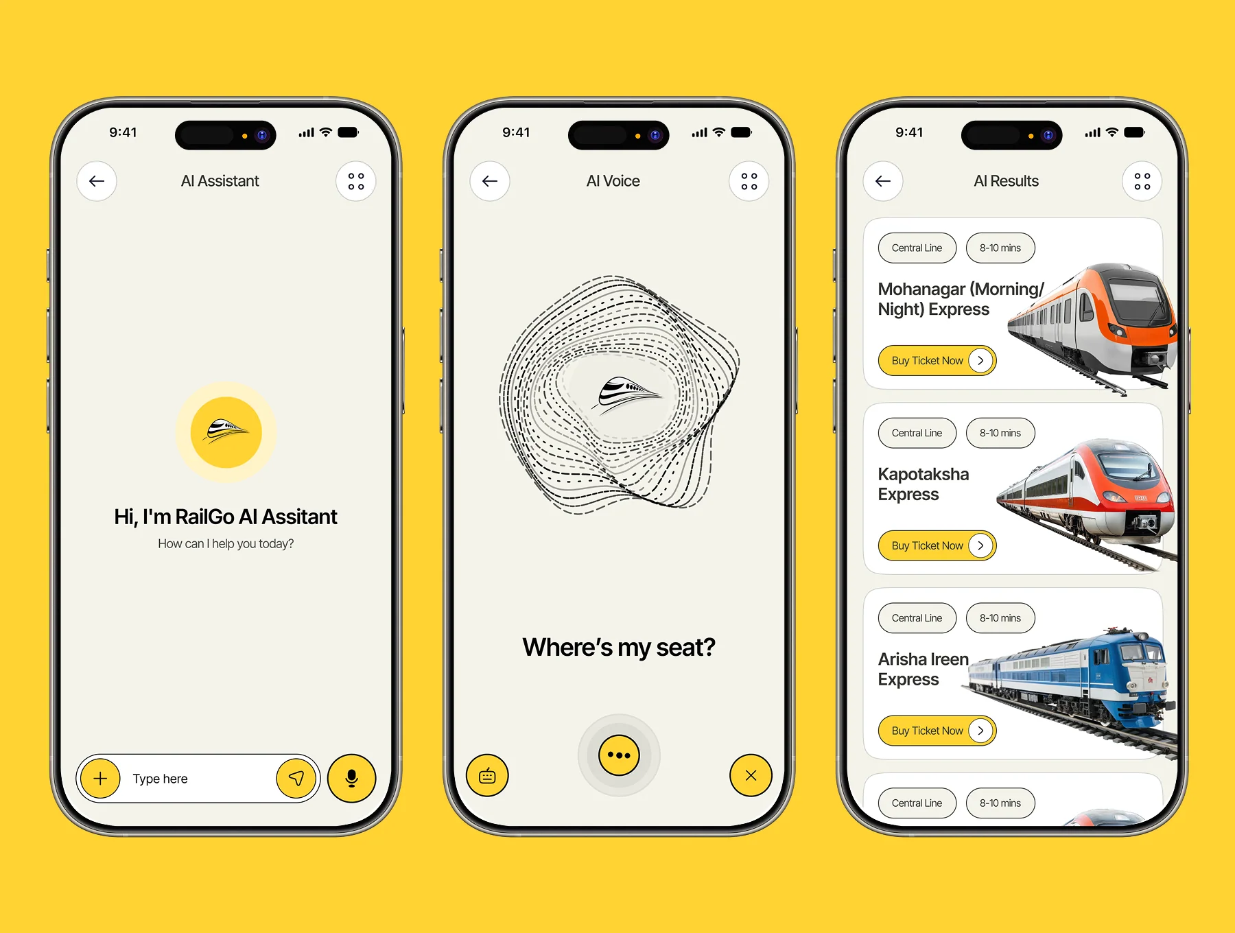 RailGo - AI Train Ticket Mobile App UI Kit 3