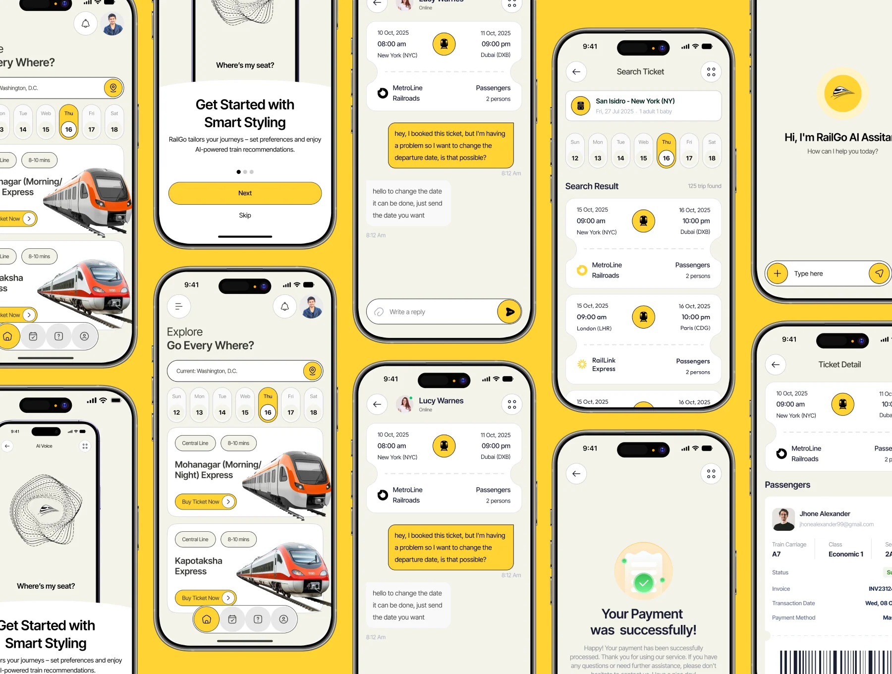 RailGo - AI Train Ticket Mobile App UI Kit 5
