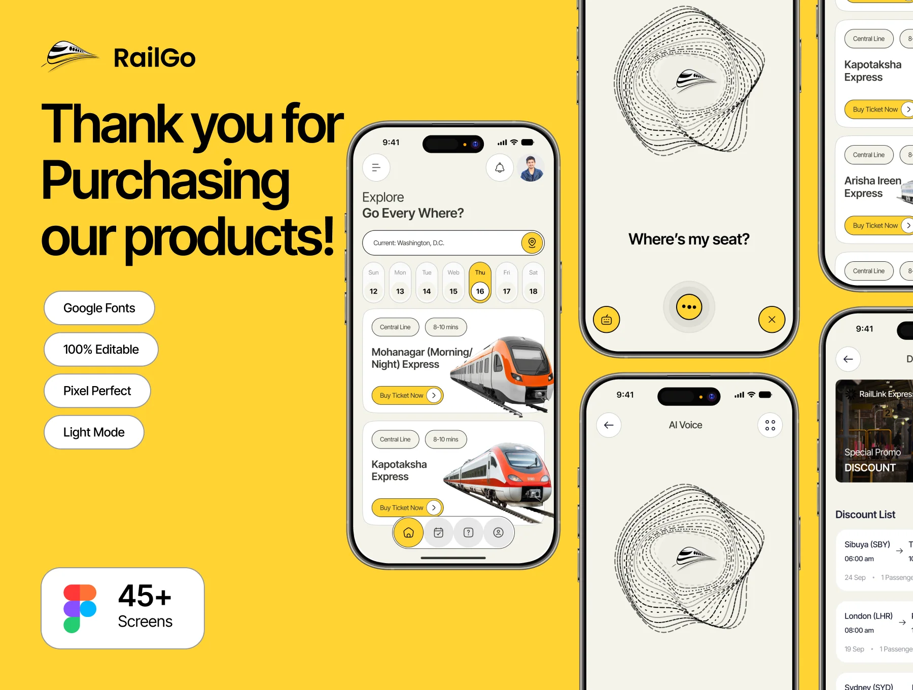 RailGo - AI Train Ticket Mobile App UI Kit 6