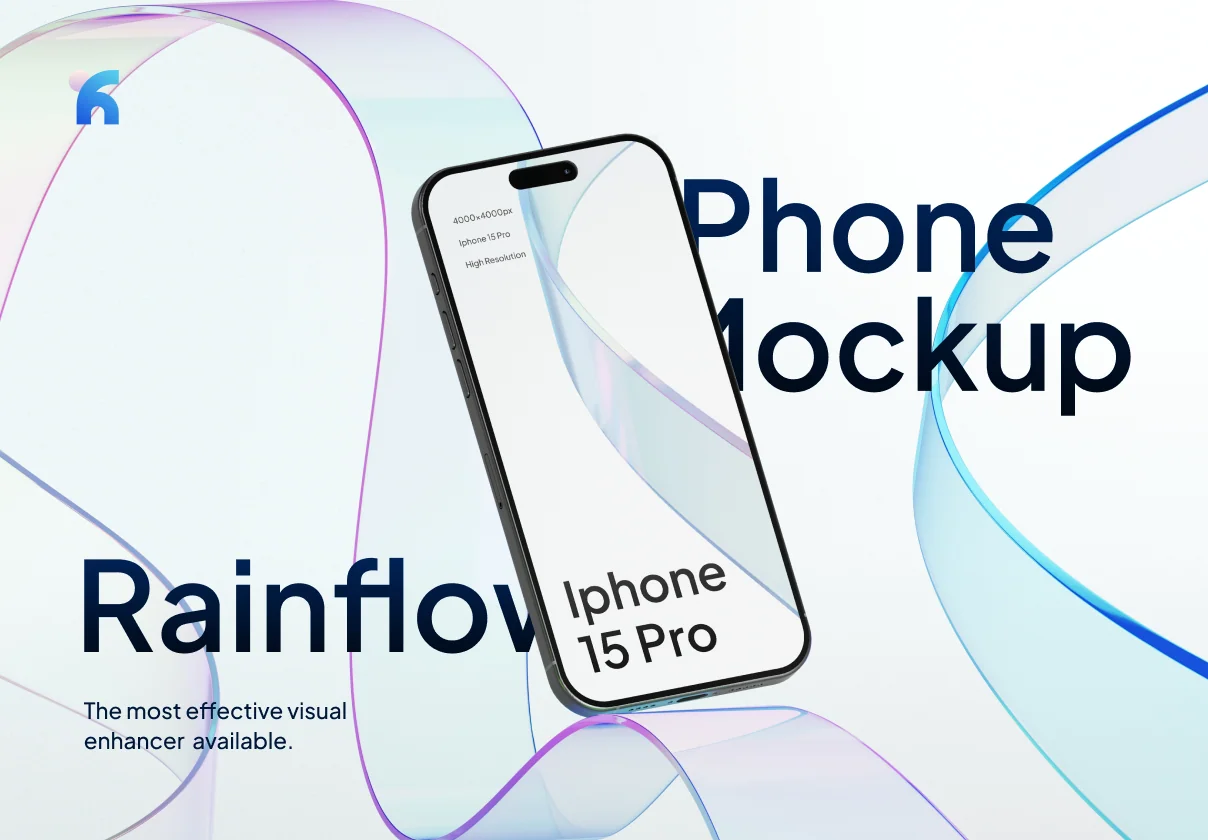 Rainflow - iPhone 15 Pro Minimalism Mockups