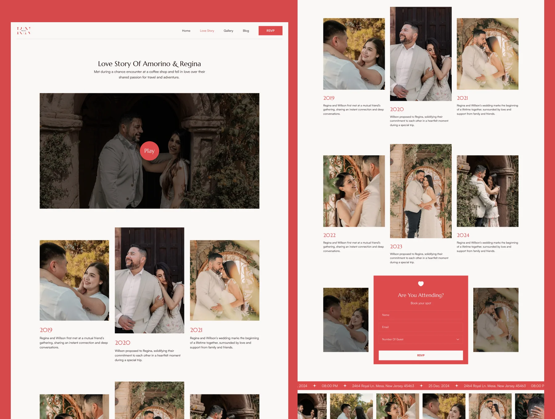 Rajal - Wedding Website Framer Template 2