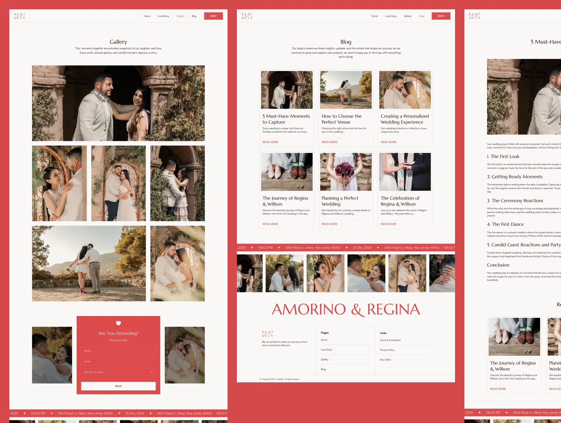 Rajal - Wedding Website Framer Template 3