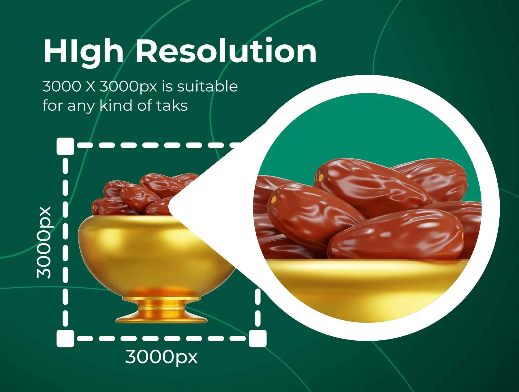 Ramadan and Eid Mubarak 3d Icon set 5