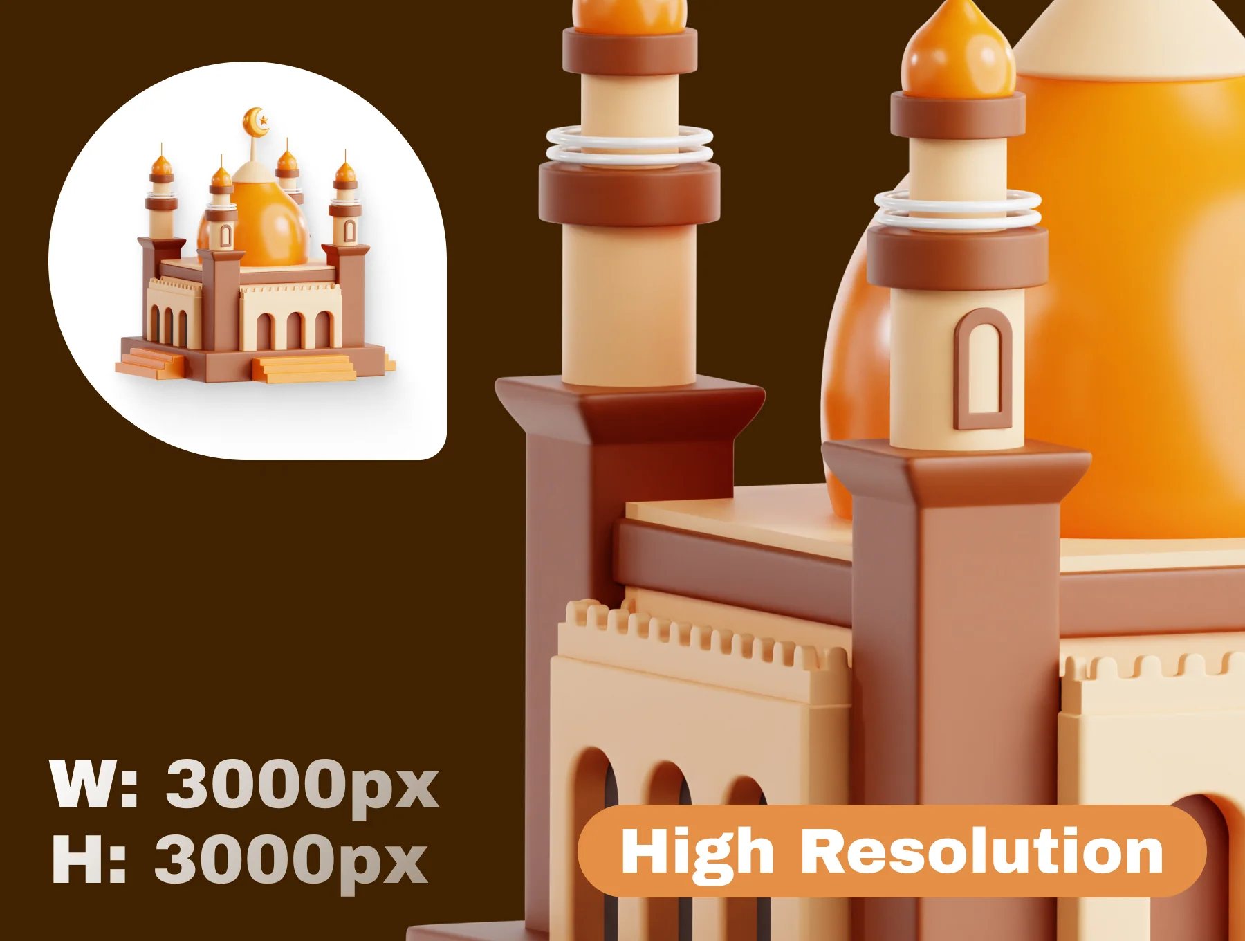 Ramadan Kareem 3D Icon Set 2
