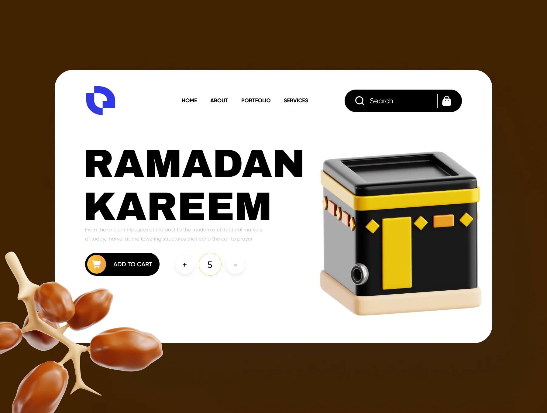Ramadan Kareem 3D Icon Set 4