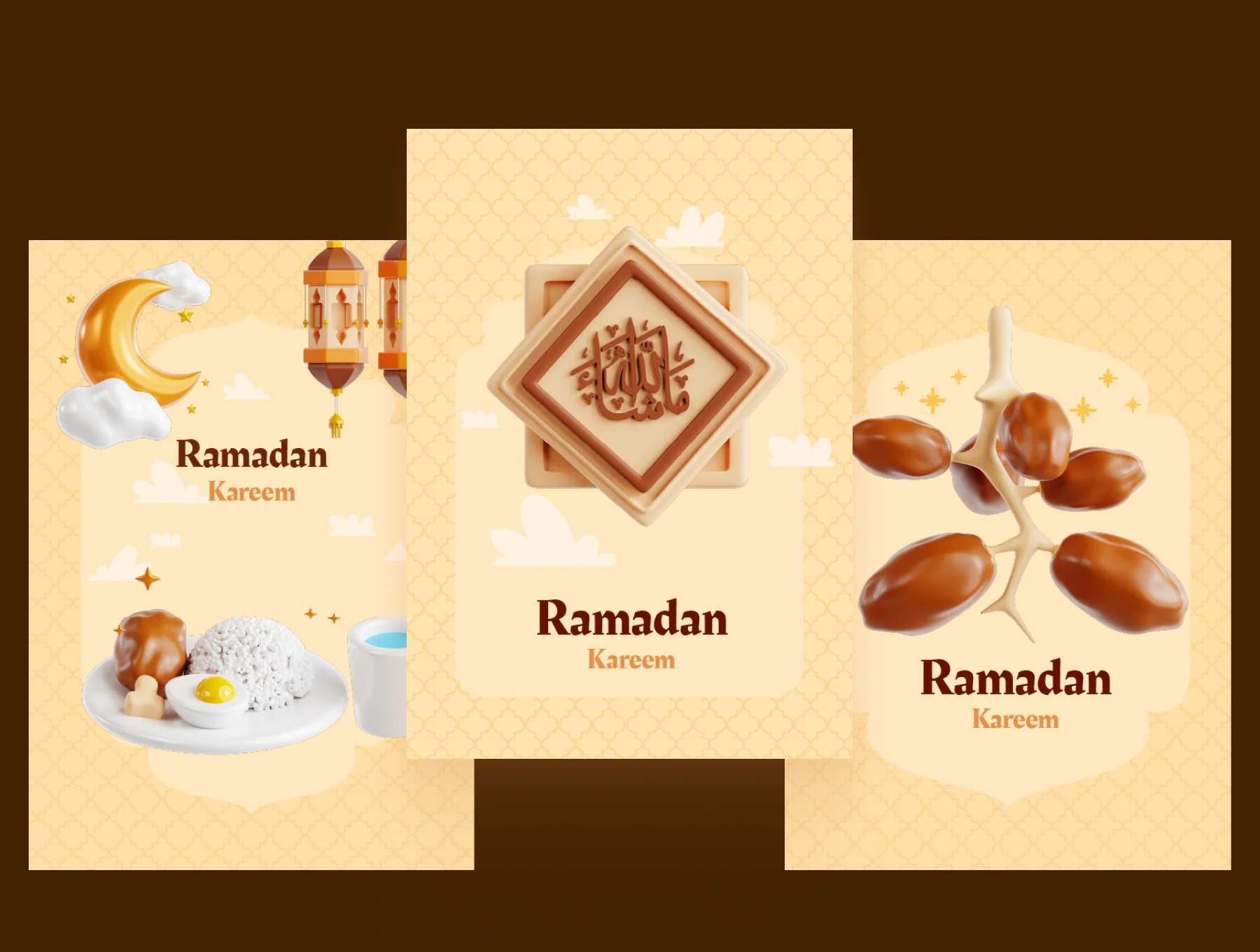 Ramadan Kareem 3D Icon Set 5